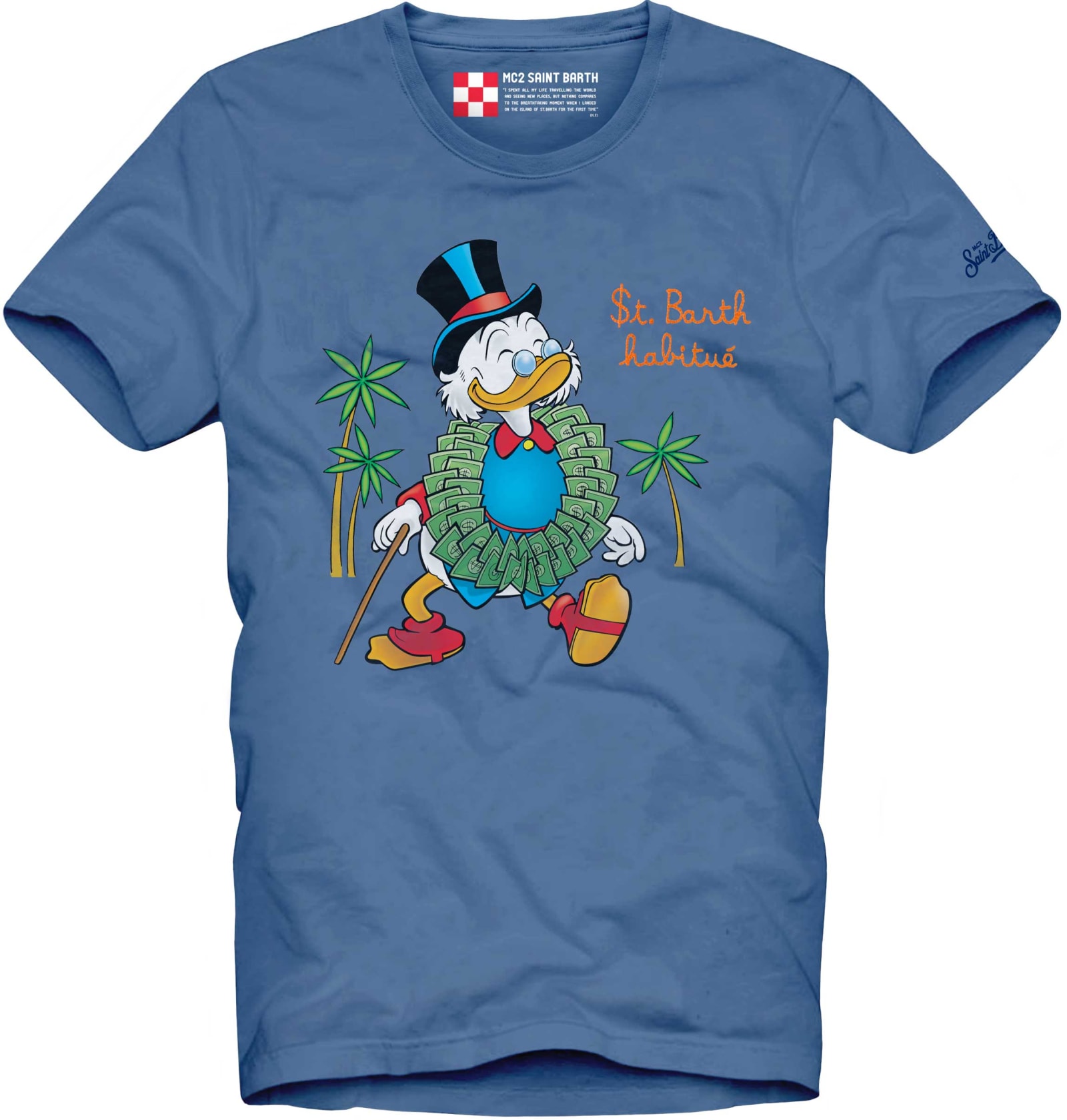 MC2 Saint Barth Uncle Scrooge With Dollar Collar Man T-shirt - Disney Special Edition©