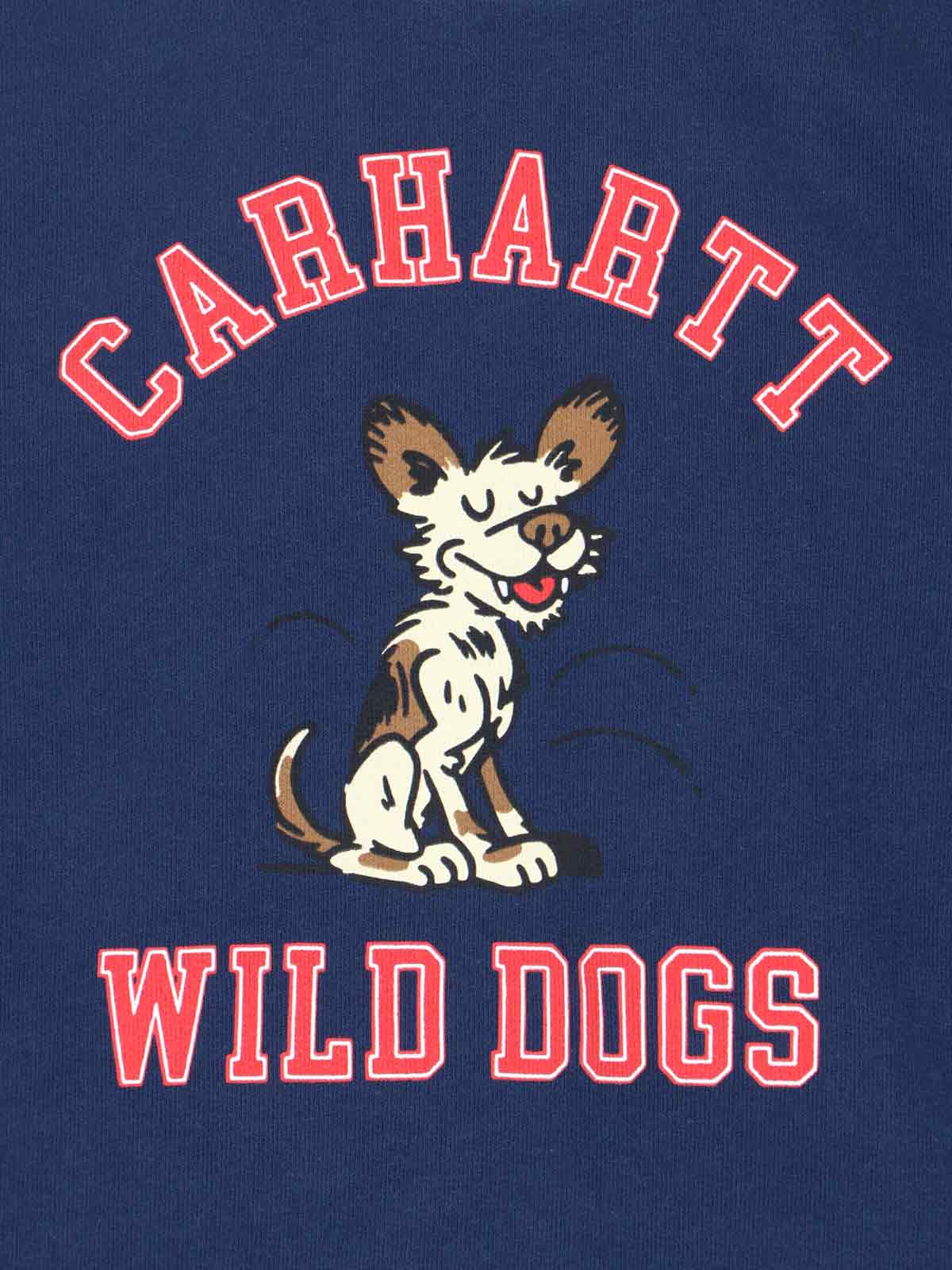 Carhartt Graphic Hooded Sweatshirt Kangaroo Pocket In Blue