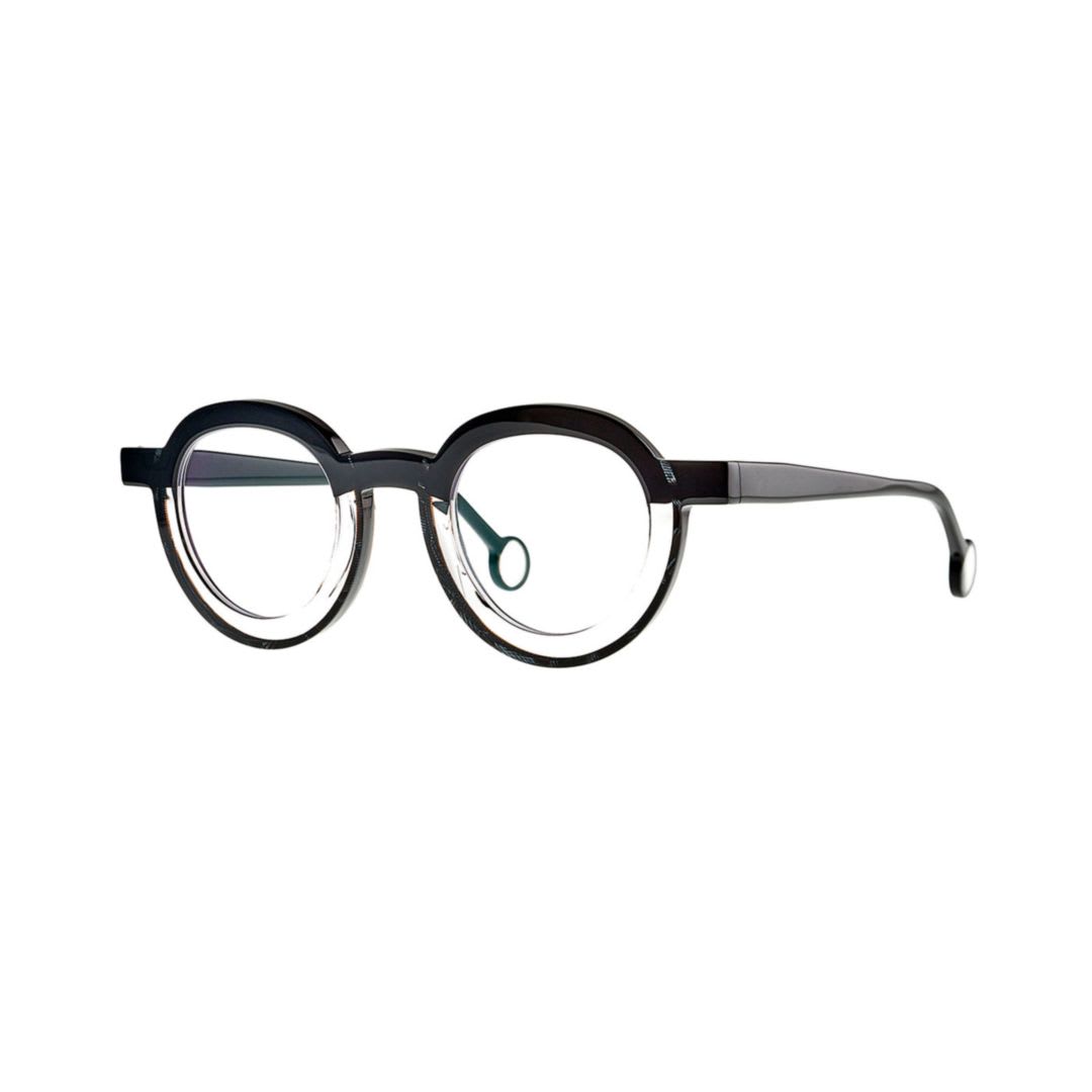 Shop Theo Eyewear Ayunan 001 Black+astrakhan+transparent1