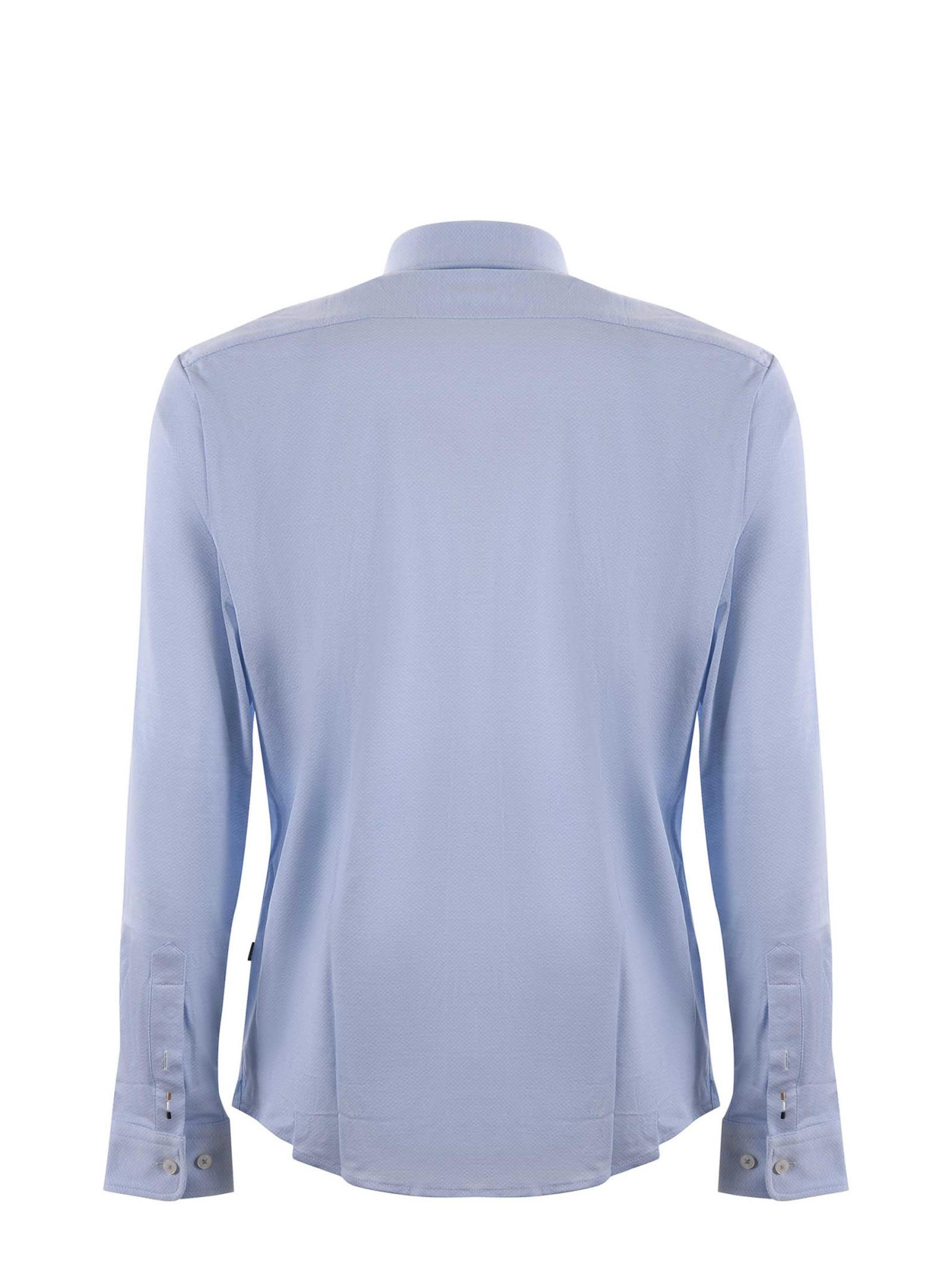 Shop Hugo Boss Boss Shirt In Jersey In Light Blue