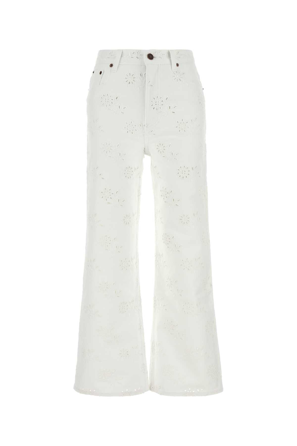 Chloé White Denim Jeans In White