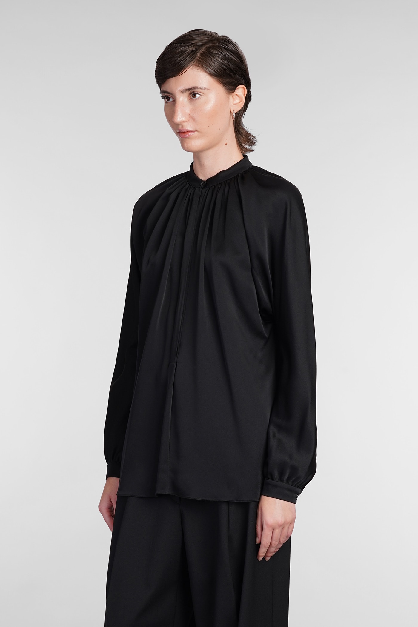 Shop Lanvin Blouse In Black Viscose