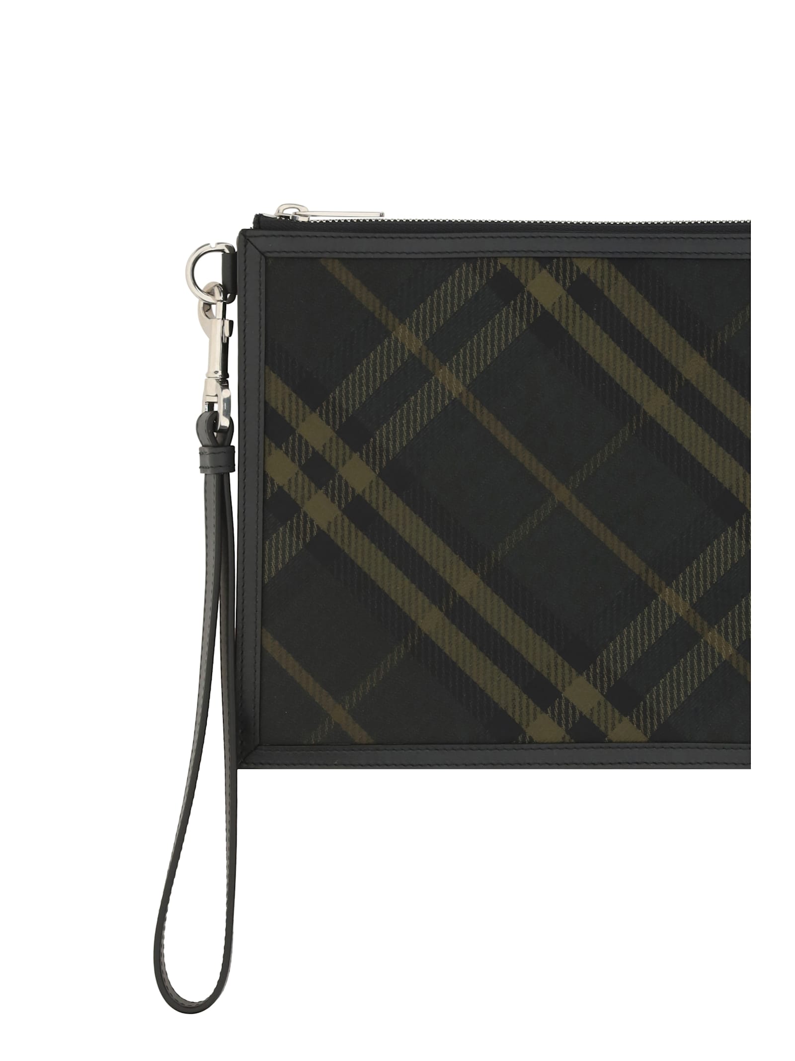 Shop Burberry Pouch Bag In Shadow