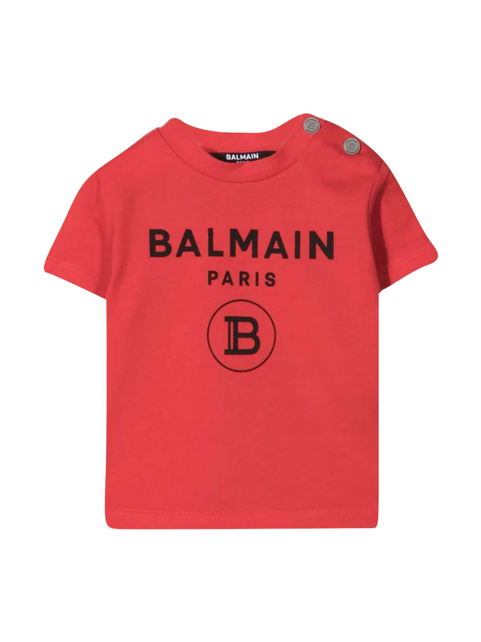BALMAIN RED T-SHIRT,11868119