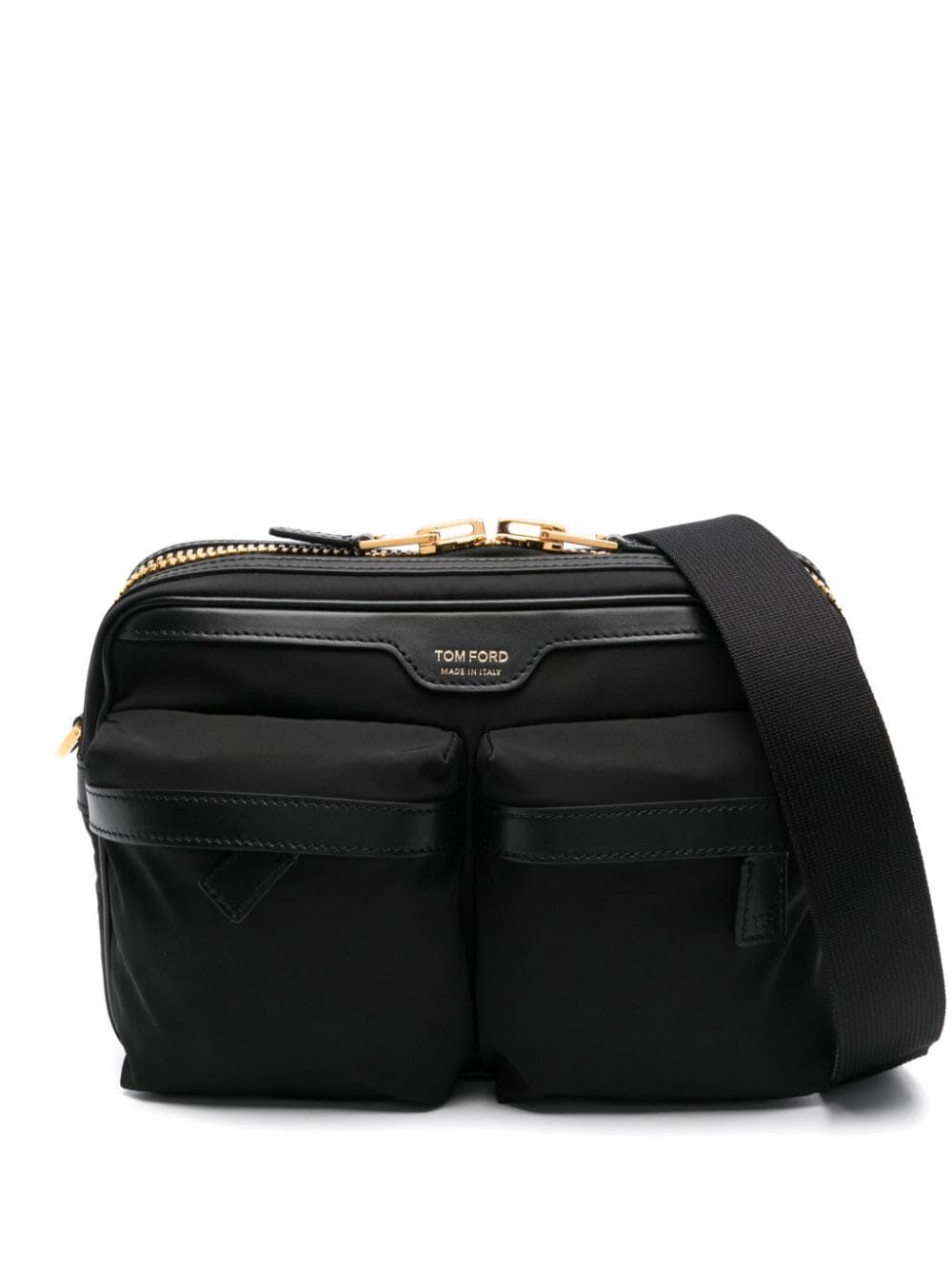 Shop Tom Ford Recycled Nylon Utility Small Messenger In Black