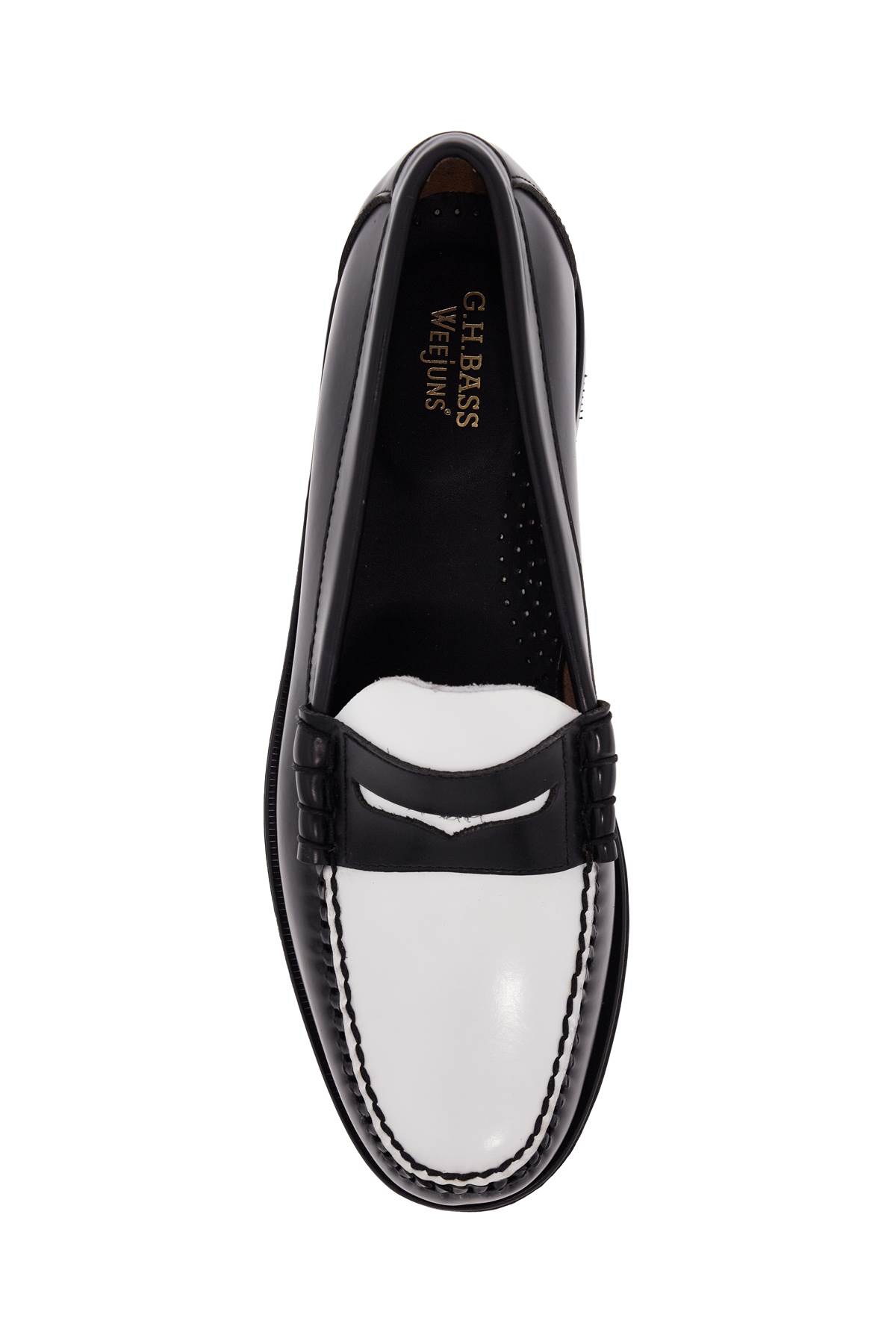 Shop G.h.bass &amp; Co. Two-tone Weejuns In Black White (white)