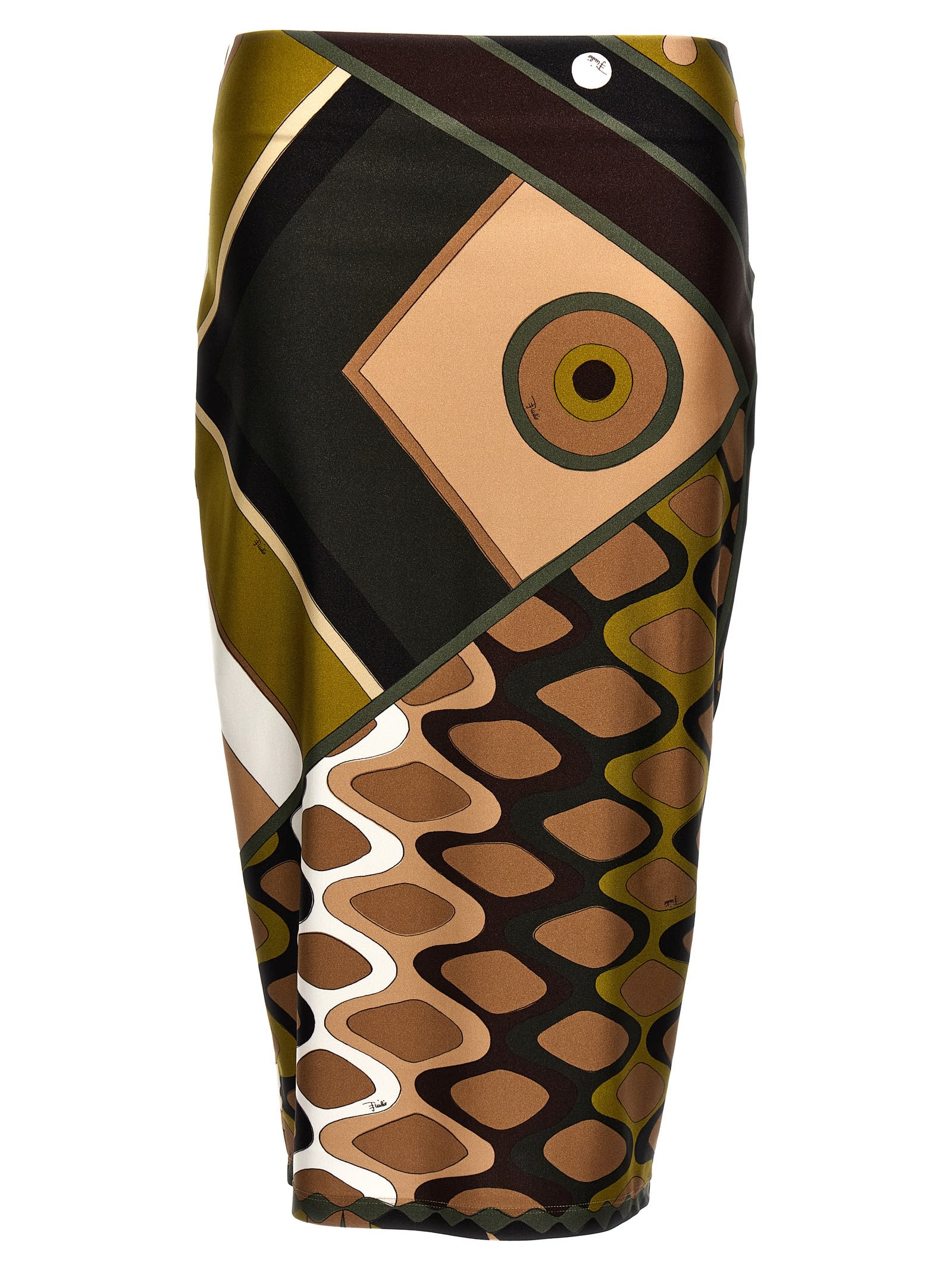 Pucci Vivara-print Pencil Skirt In Multicolor
