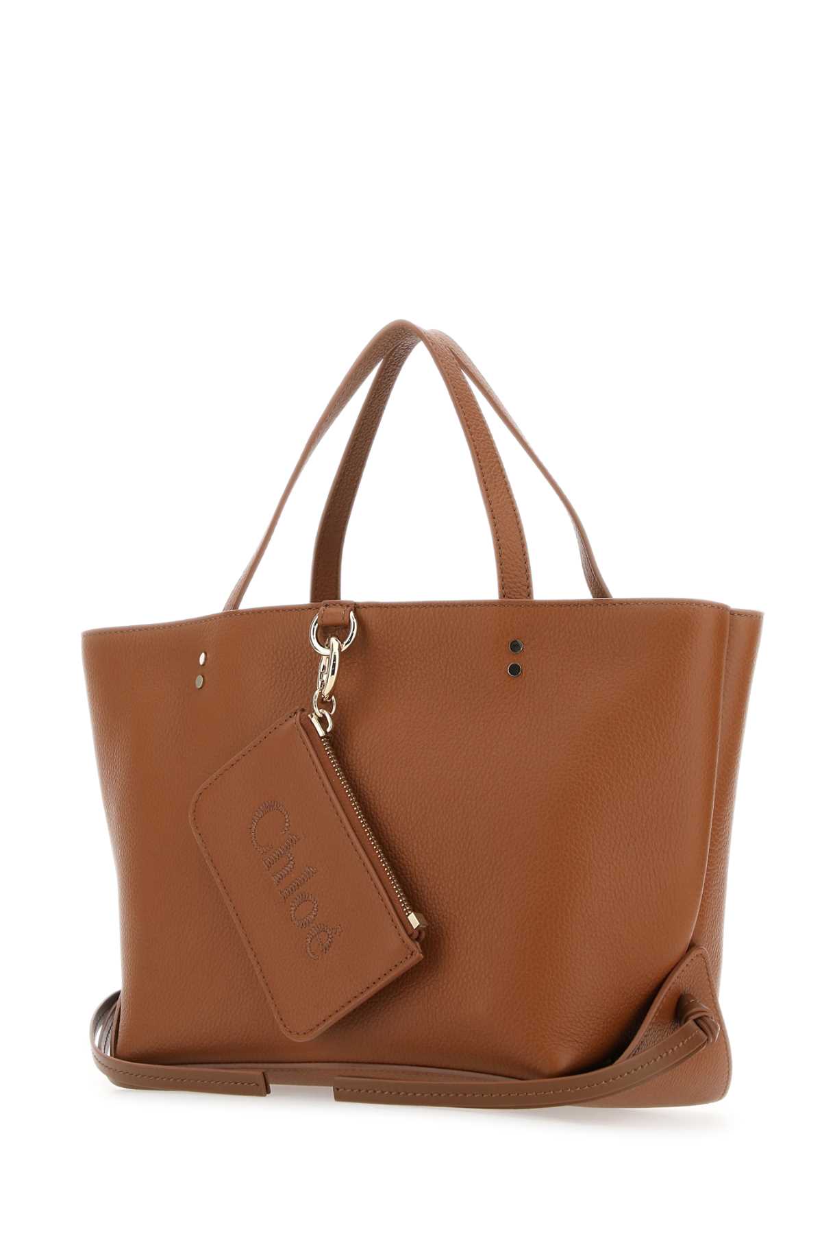 Shop Chloé Brown Leather Small Chloã© Sense Handbag In 25m