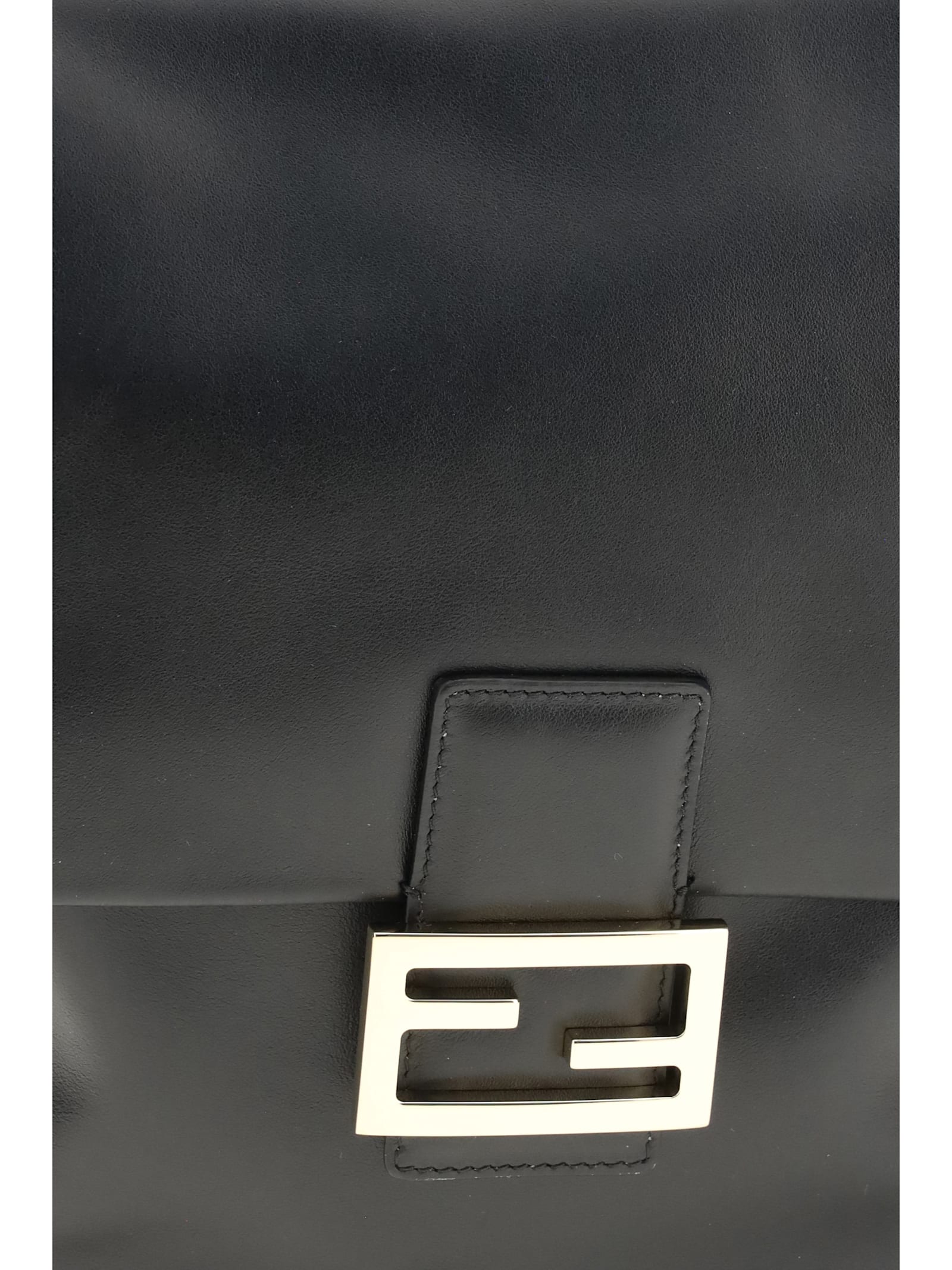 Fendi Women Leather Grace Backpack In Black