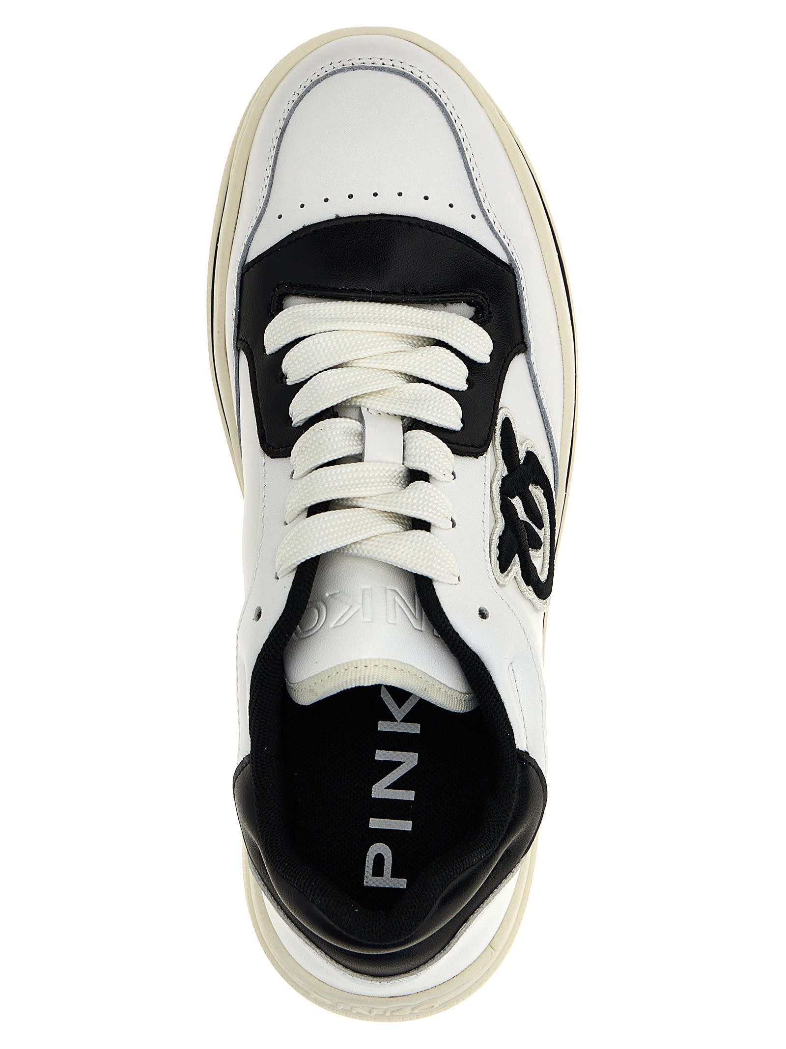 Shop Pinko Mandy 01 Sneakers In White/black