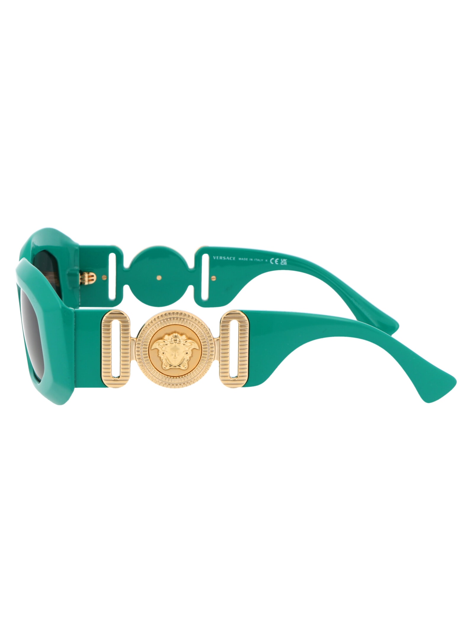 Shop Versace 0ve4425u Sunglasses In 536487 Green