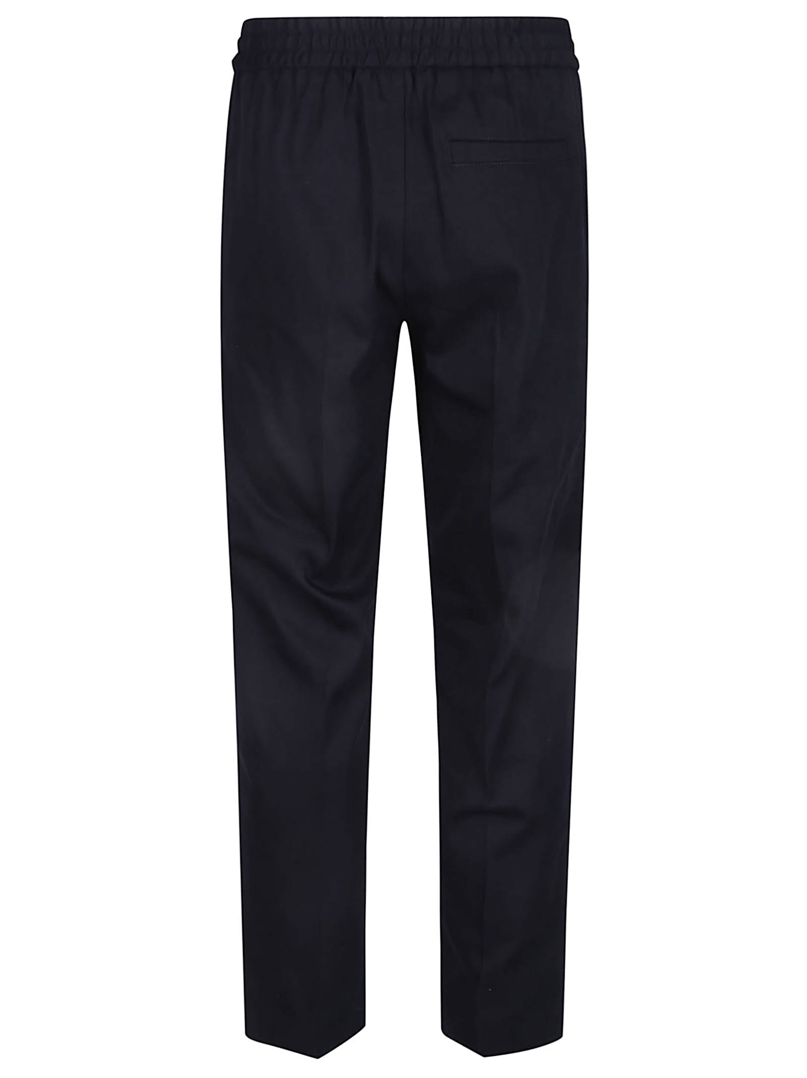 Apc Elastic-waist Cotton Trousers In Blue