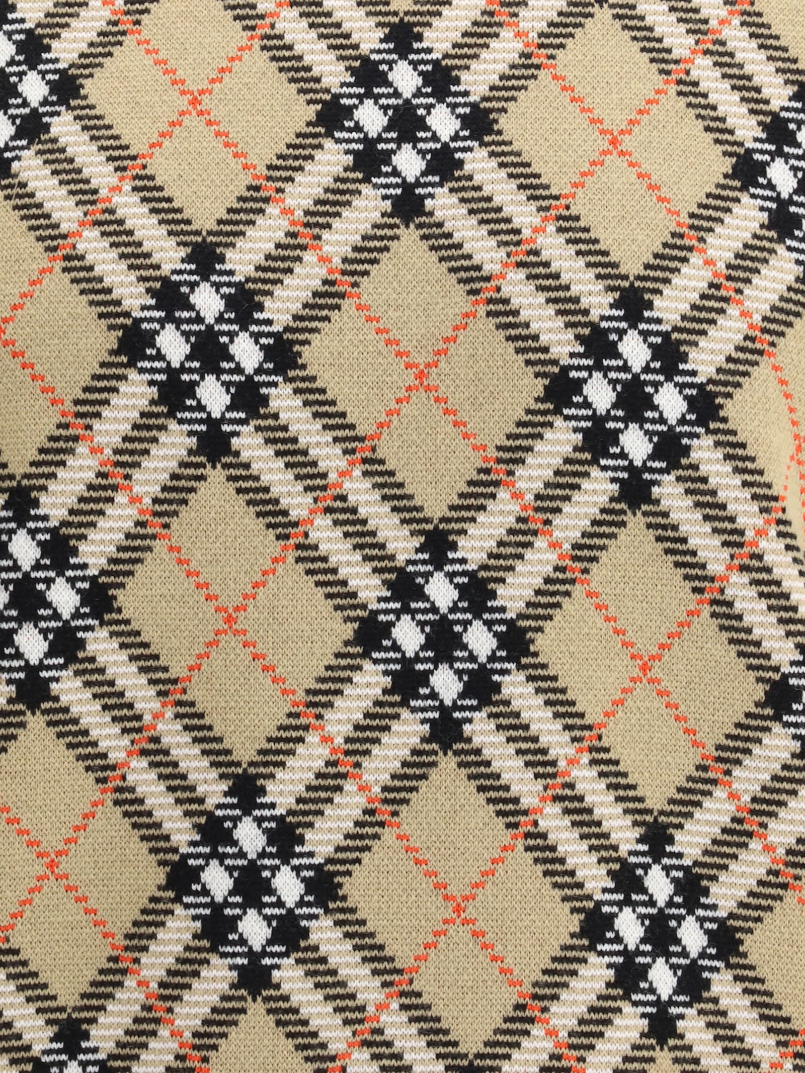 Burberry Archive Check Wool Sweate In Neutral