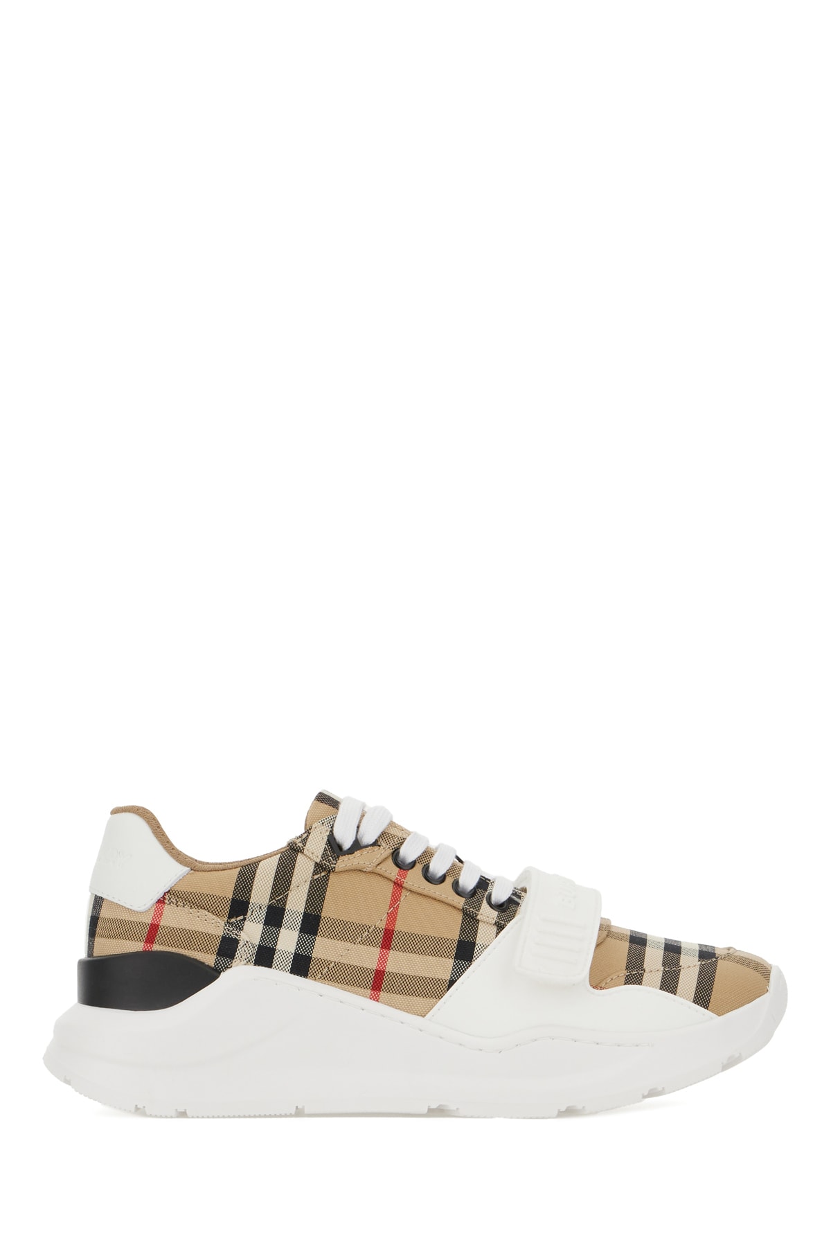 Shop Burberry Multicolor Leather And Fabric Sneakers In A7028