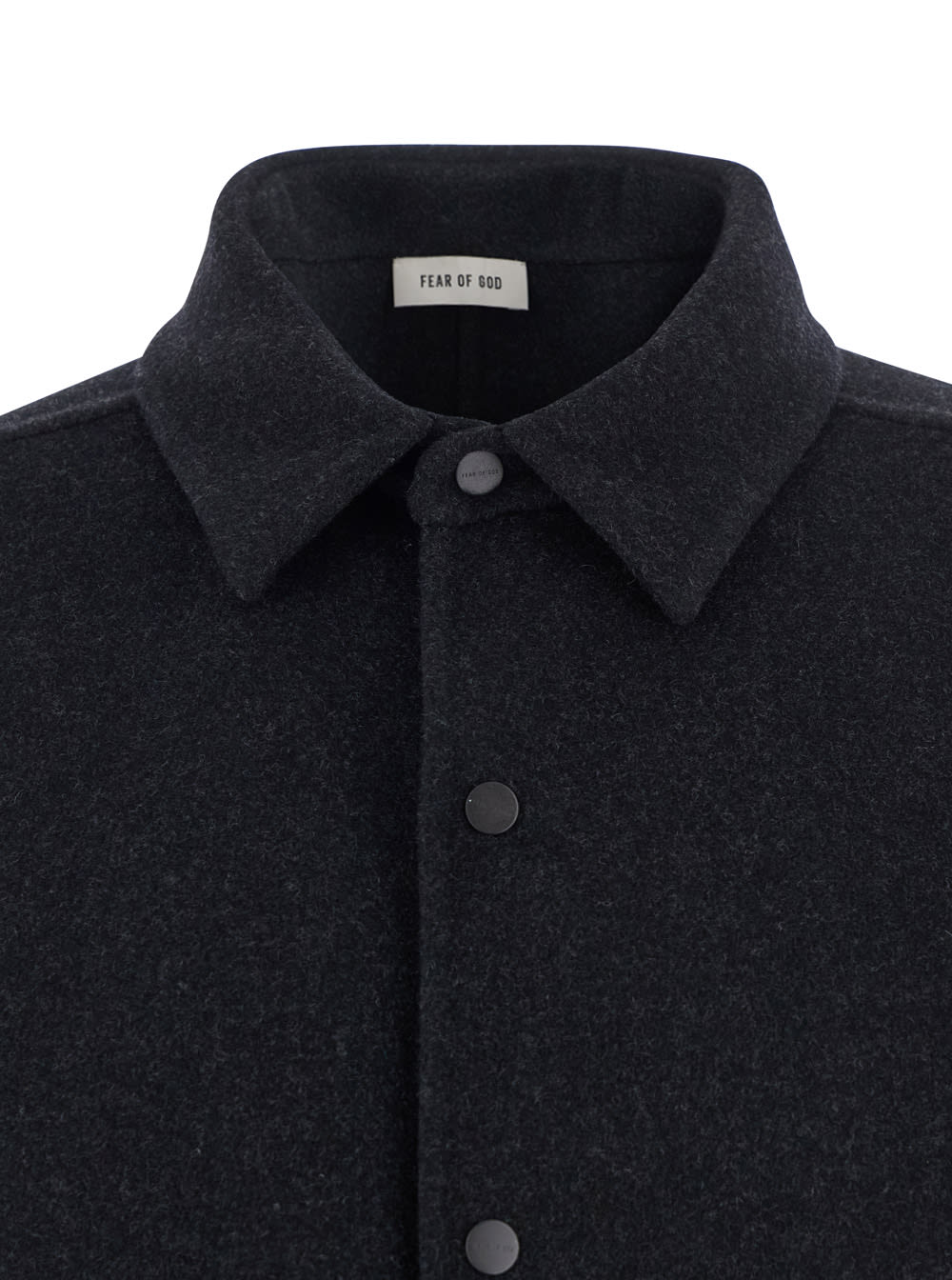 Fear Of God Button-fastening Wool Shirt In Gray