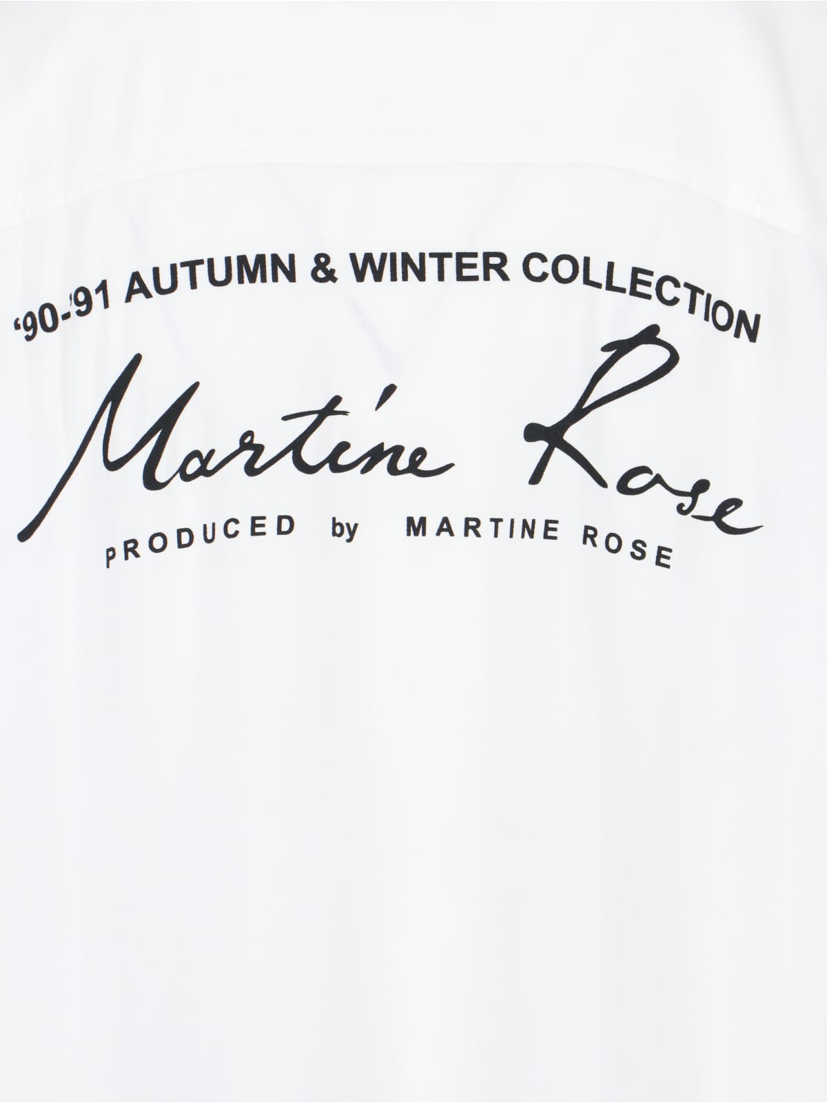 Shop Martine Rose Back Logo Shirt In White