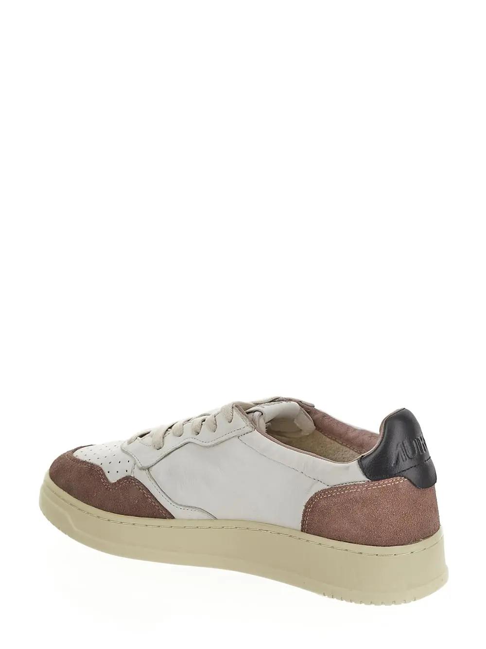 Shop Autry Lace-up Sneaker In Powder/blk