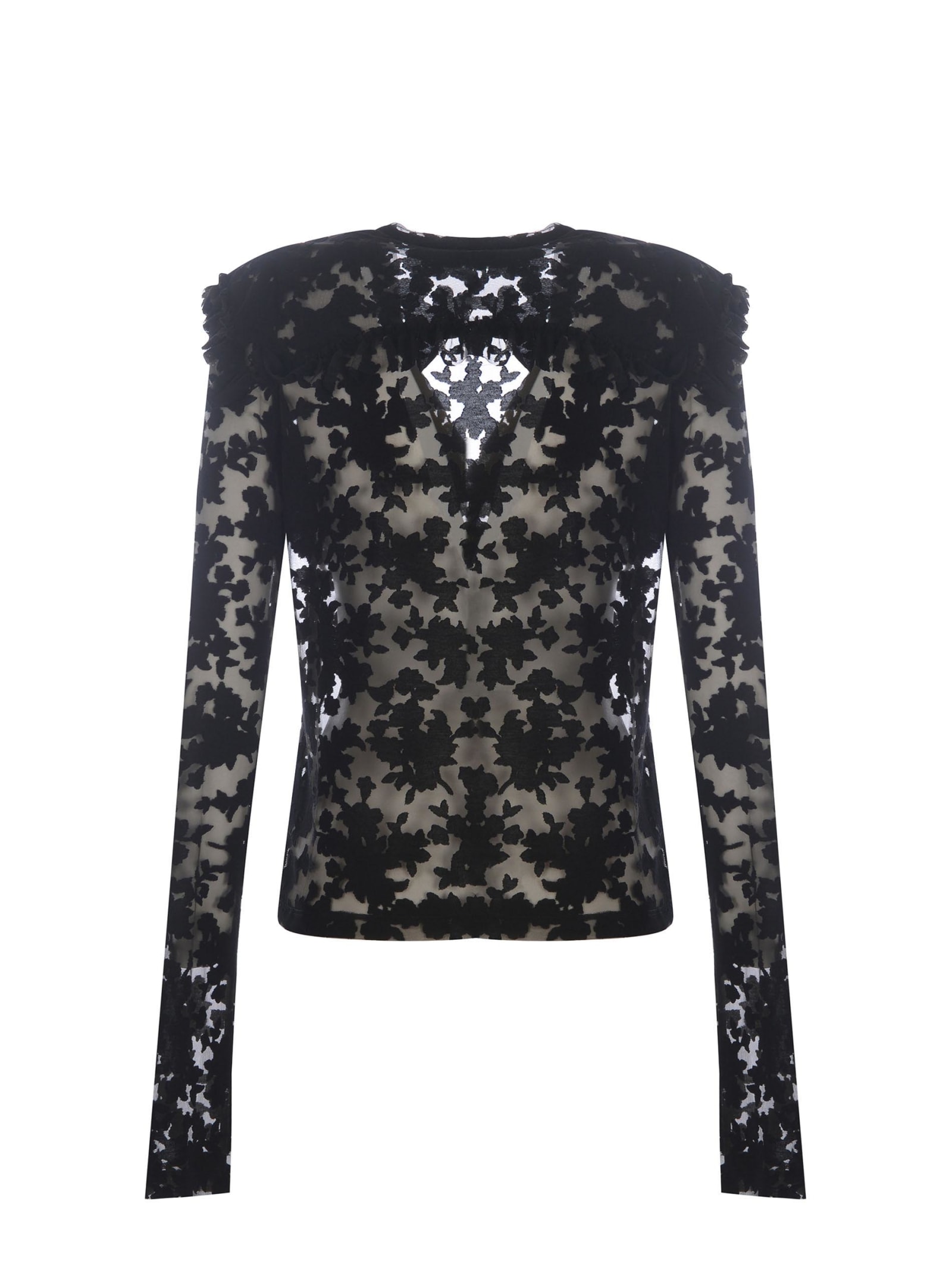 Shop Philosophy Di Lorenzo Serafini Shirt Philosophy Made Of Devoré Fabric In Black