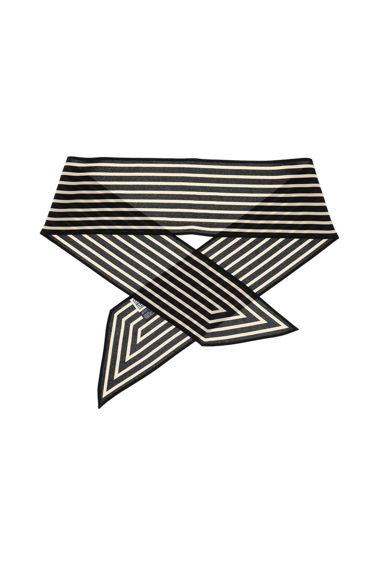 Signature monogram silk blanket scarf creme – TOTEME