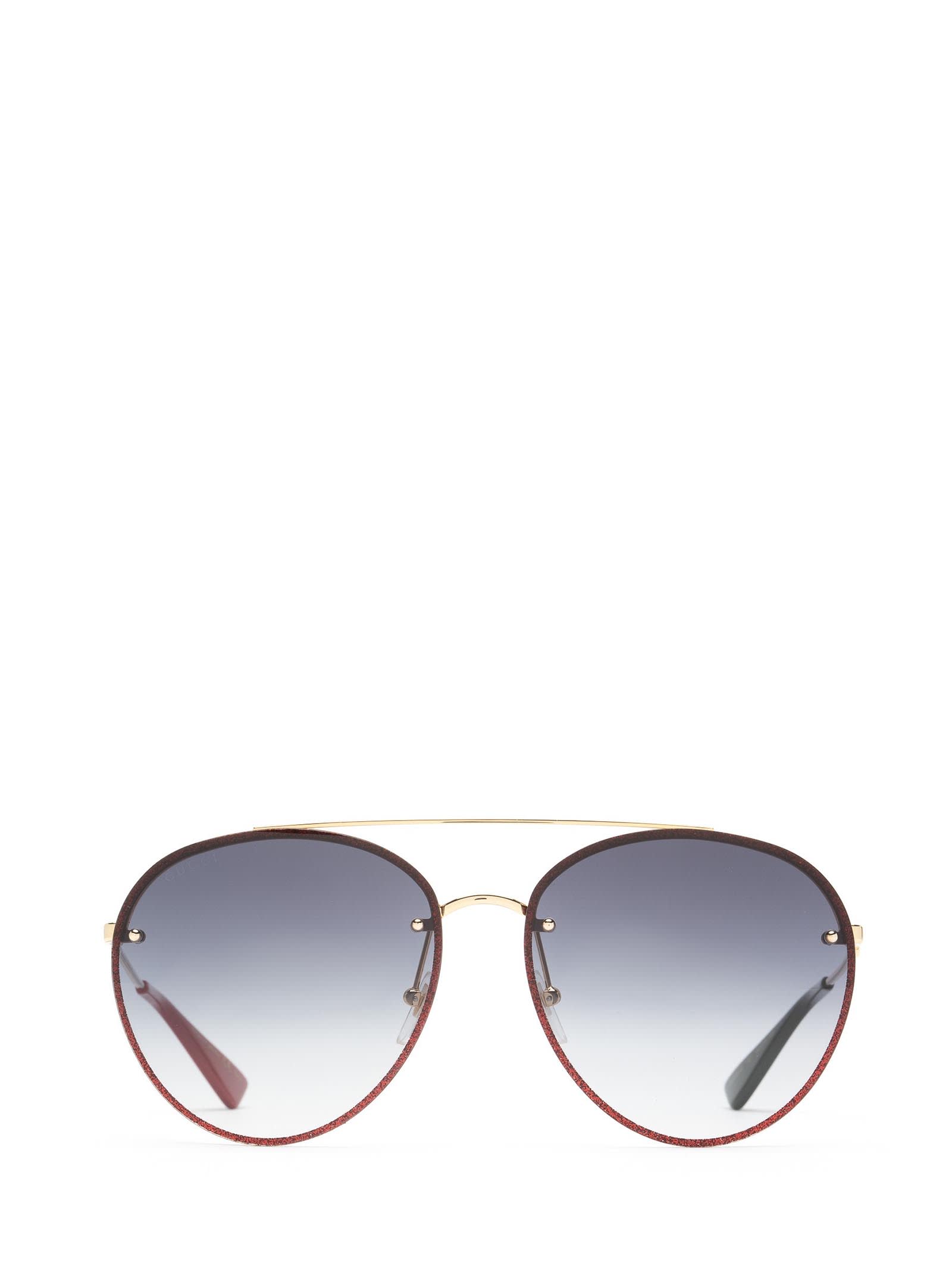 Gucci Eyewear Gucci Gg0351s Gold Sunglasses