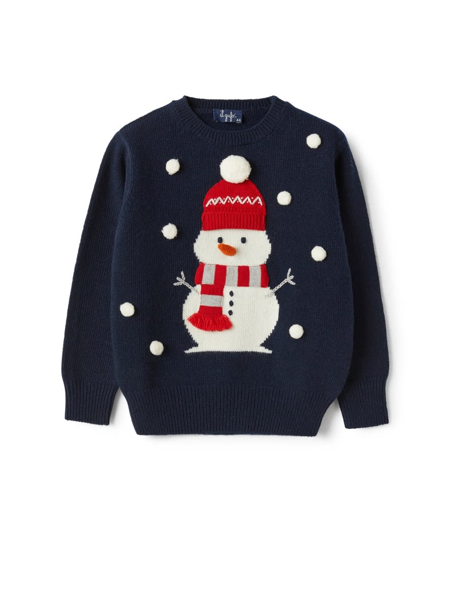 Il Gufo Kids' Tricot Knit In Blue