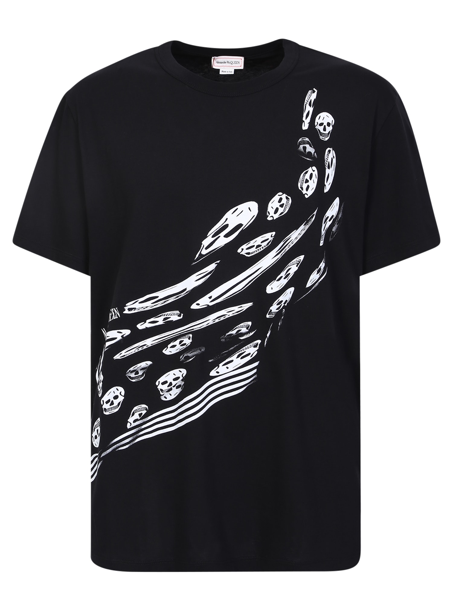 Shop Alexander Mcqueen Black Vortex T-shirt