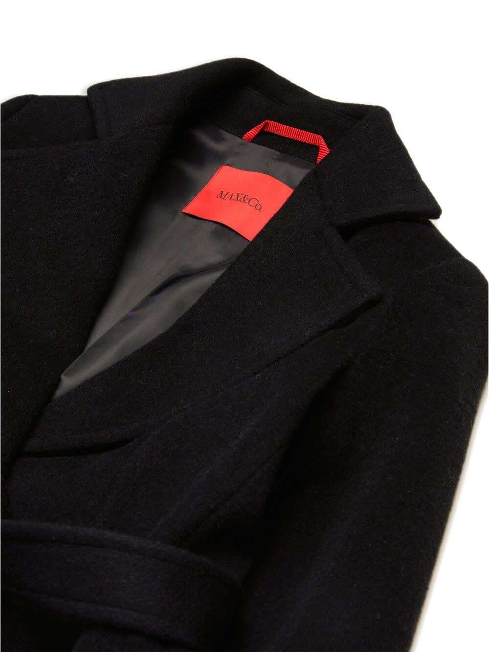 Shop Max&amp;co. Black Wool Runaway Coat