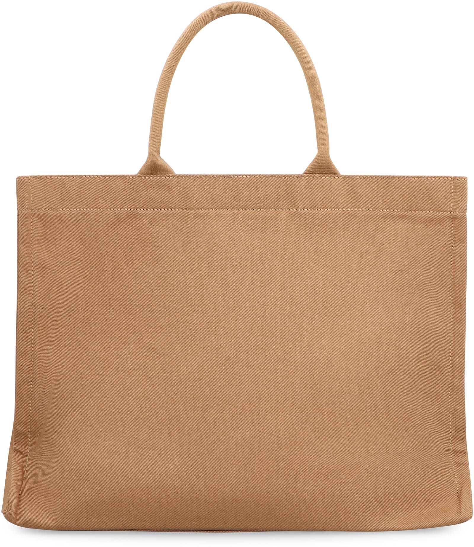 Elisabetta Franchi Canvas Tote Bag In Brown