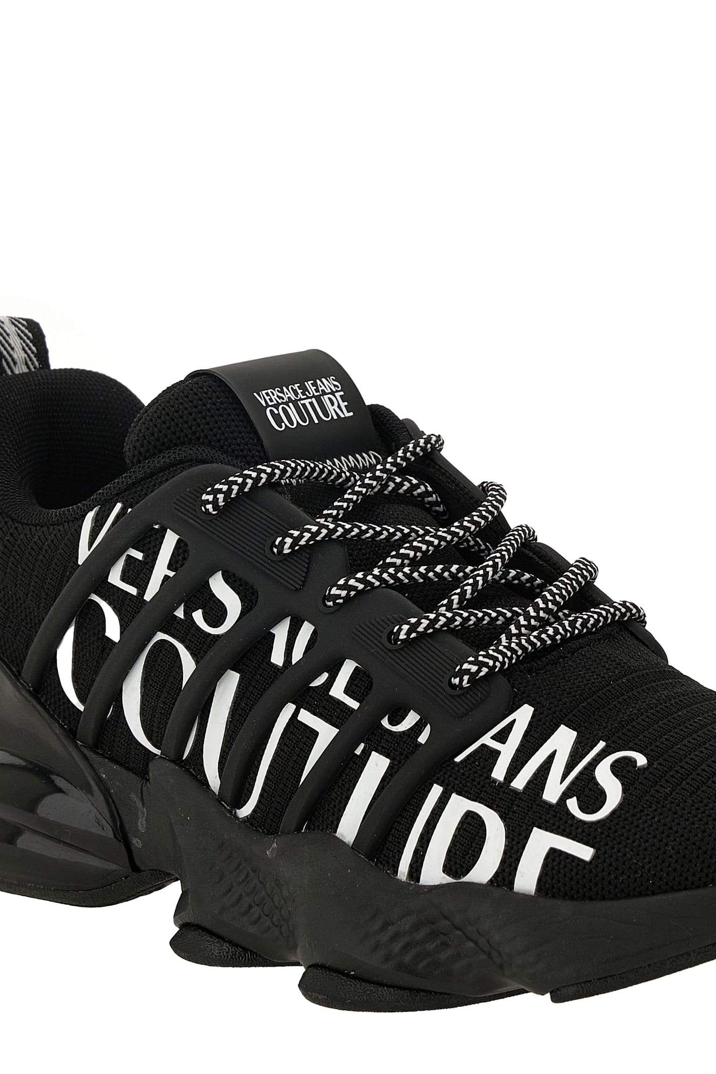 Versace Jeans Couture Logo-detail Sneakers In Black