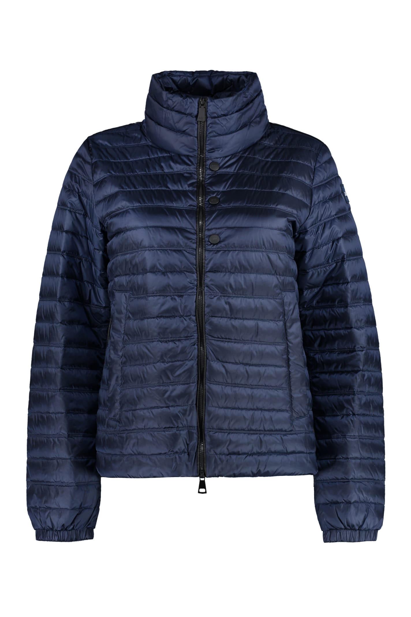 Add Zip And Snap Button Fastening Down Jacket
