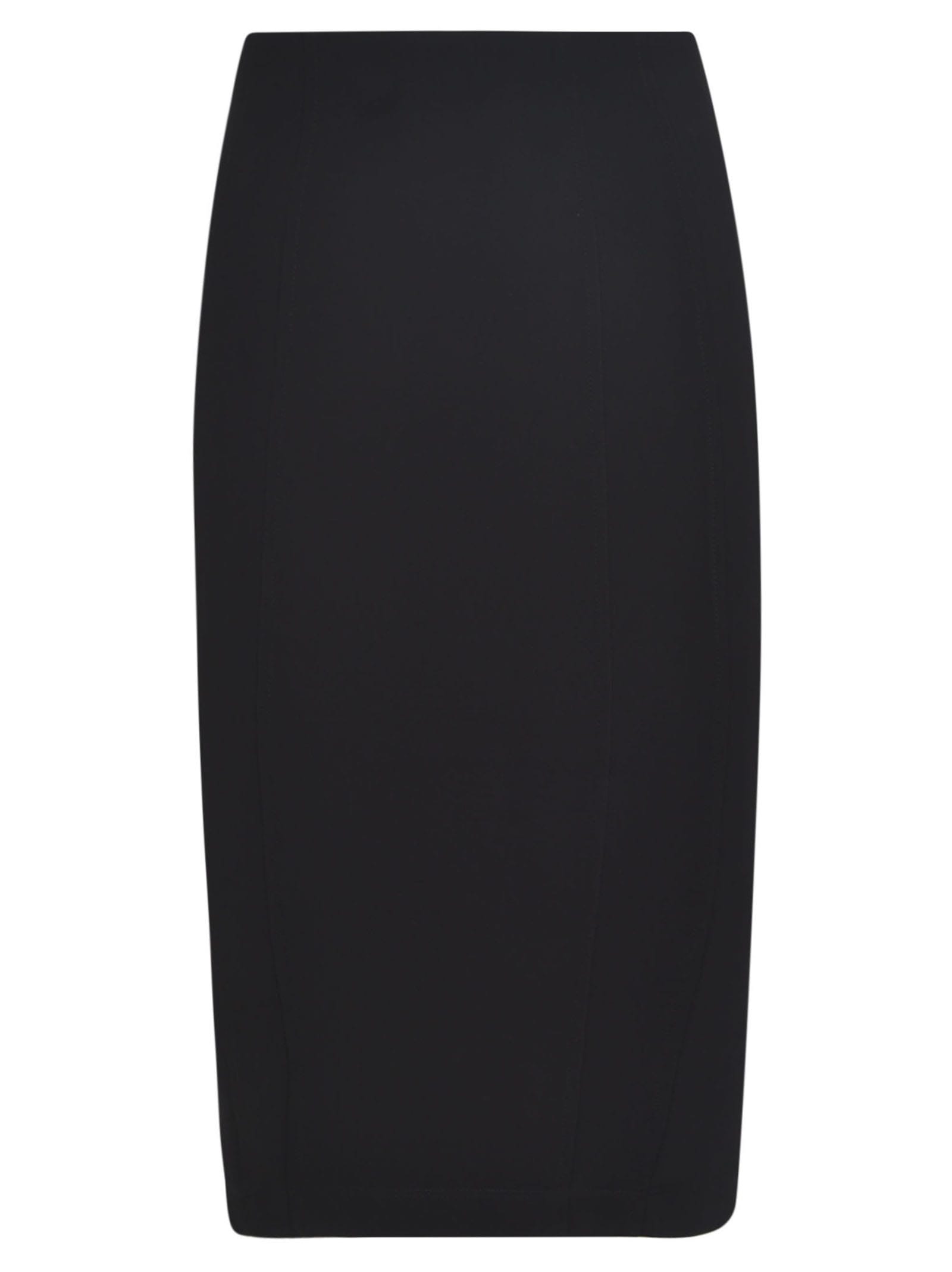 PINKO REAR SLIT PLAIN SKIRT