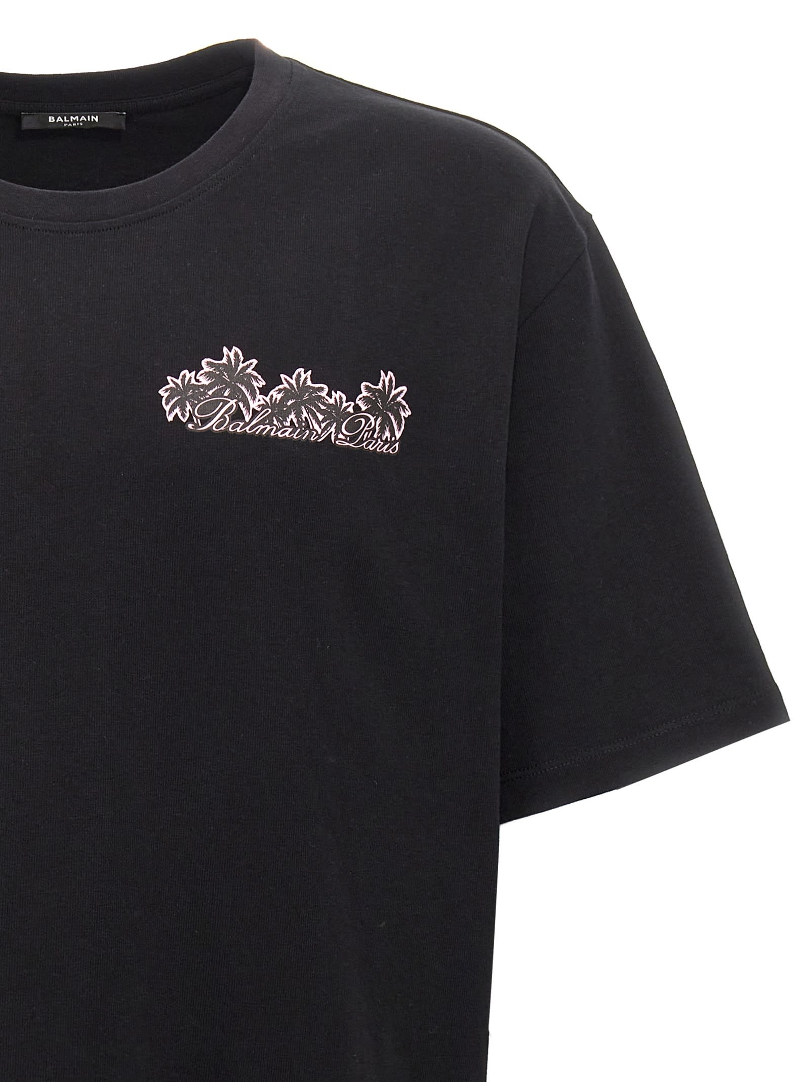 Shop Balmain Club T-shirt In Black