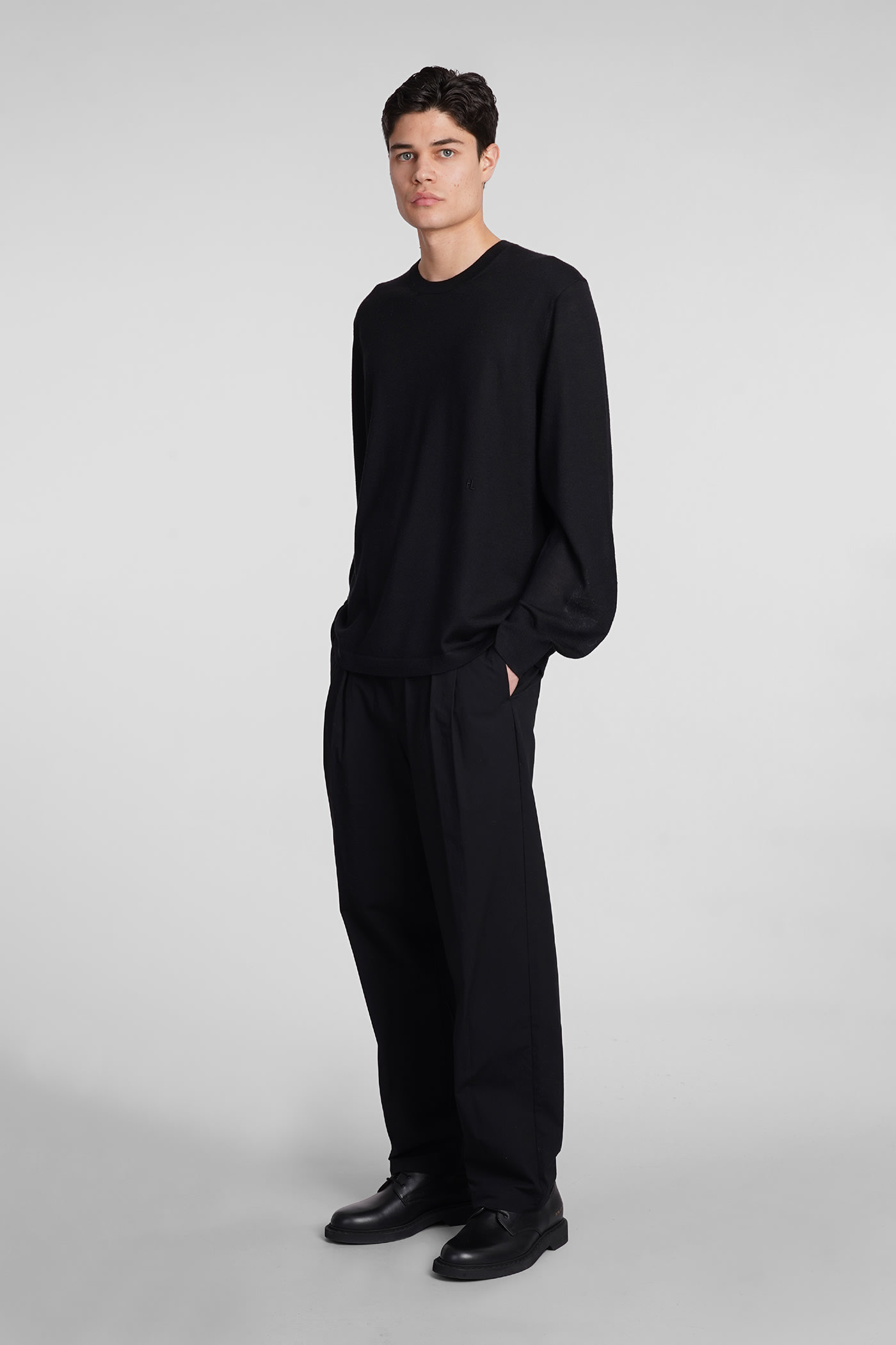 Shop Helmut Lang Knitwear In Black Wool