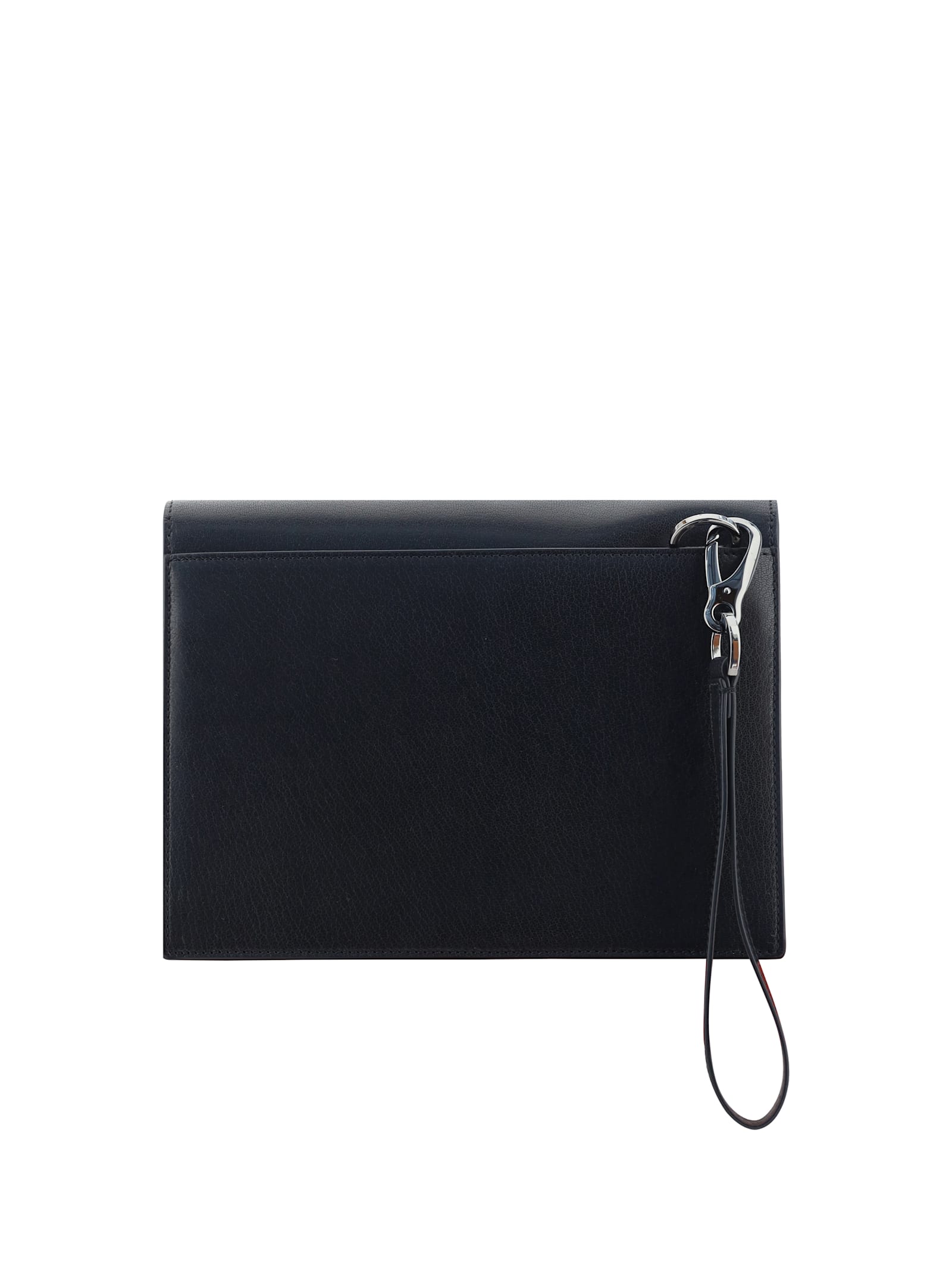 Shop Valentino Pouch In Nero/cacao