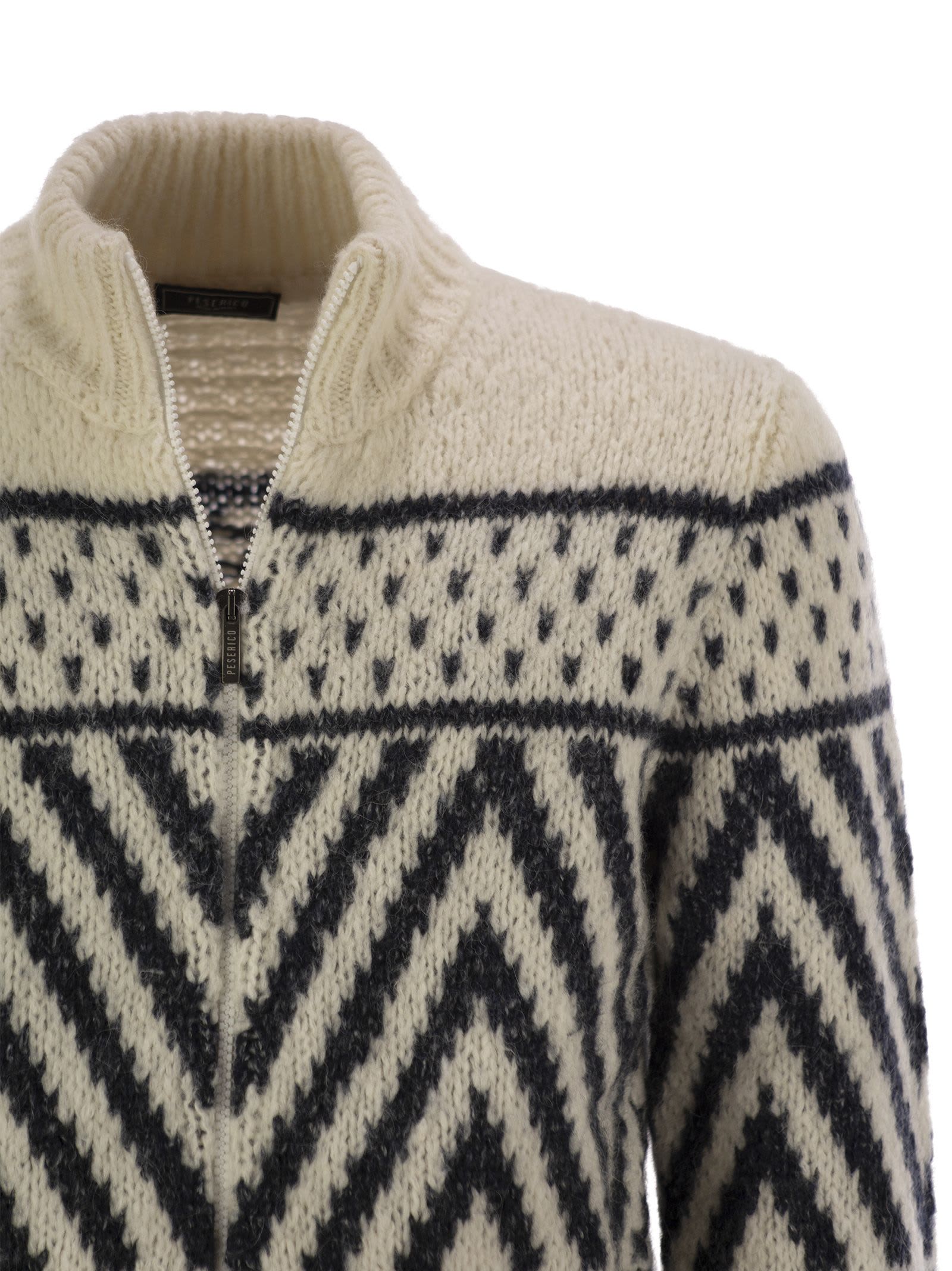 Shop Peserico Alpaca And Cotton Yarn Jersey In Natural