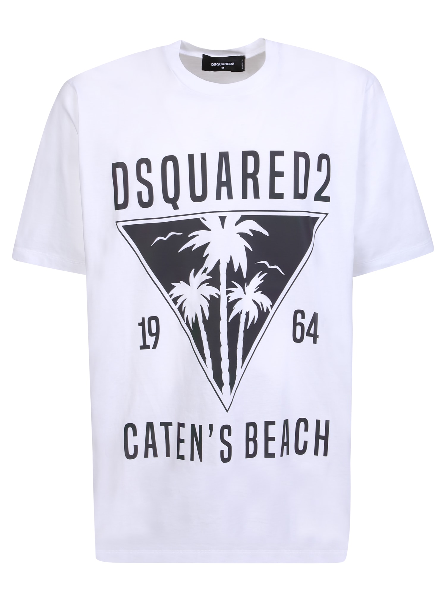 Shop Dsquared2 White Catens Beach T-shirt