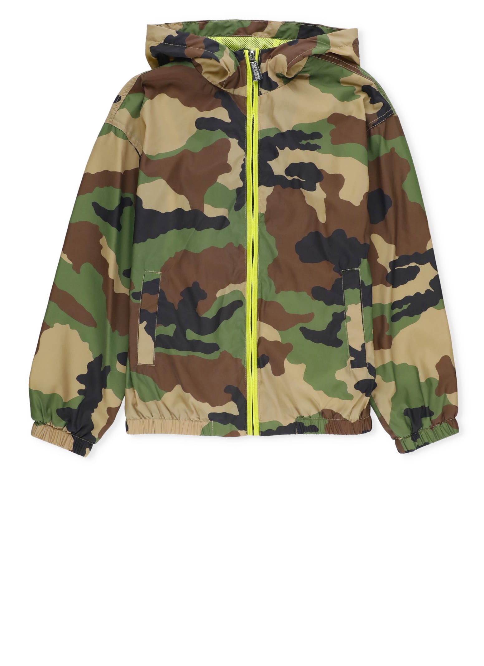 Shop Moschino Jacket With Print In Green