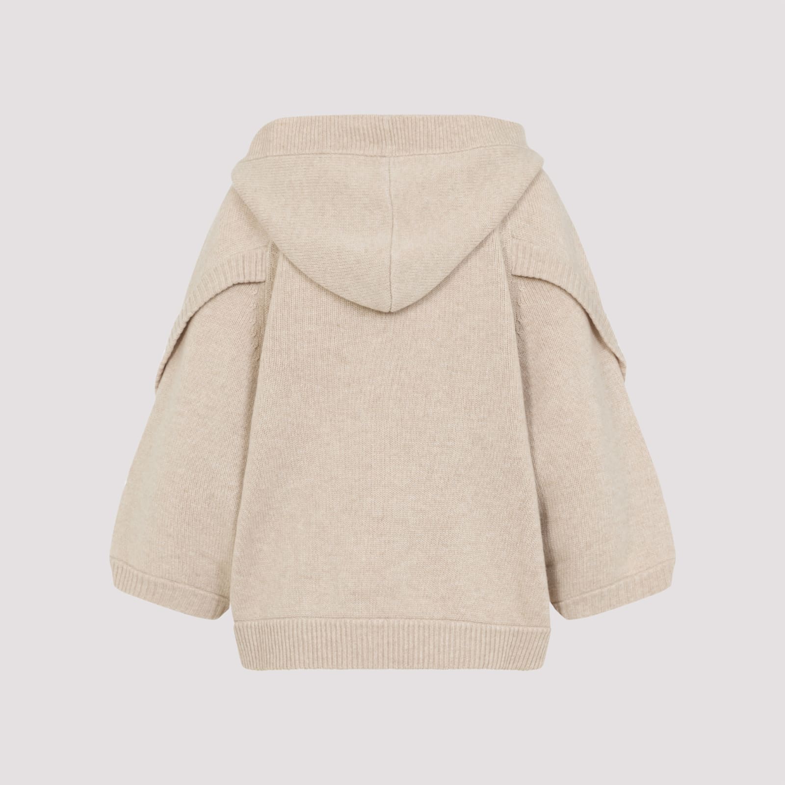 Max Mara Vals Hooded Wool And Cashmere-blend Cardigan In Brown