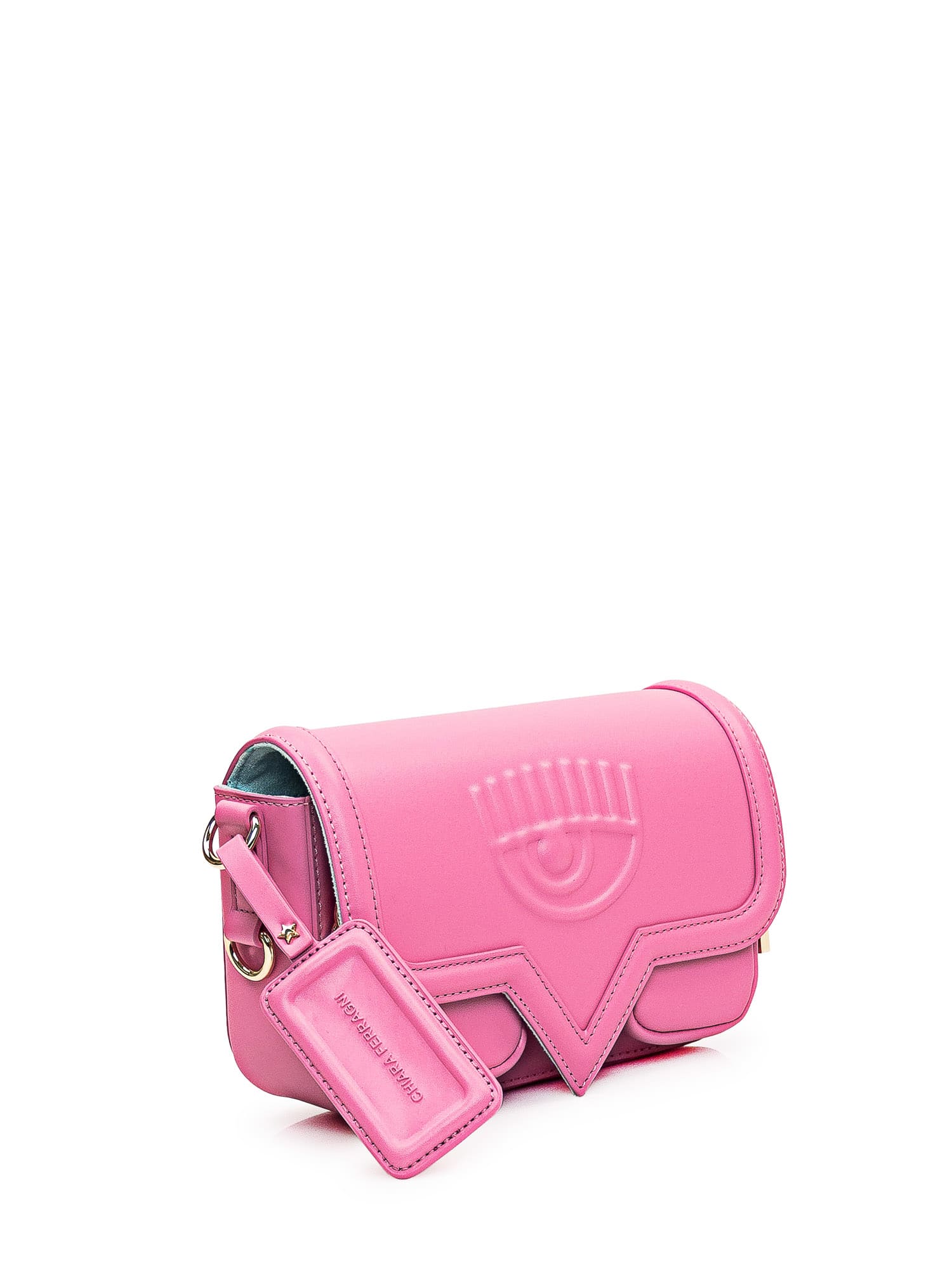 Shop Chiara Ferragni Eyelike Bag In Sachet Pink
