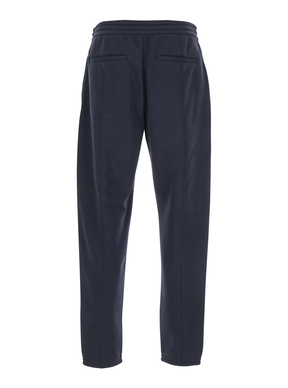 Emporio Armani Blue Pants With Logo Detail In Blue