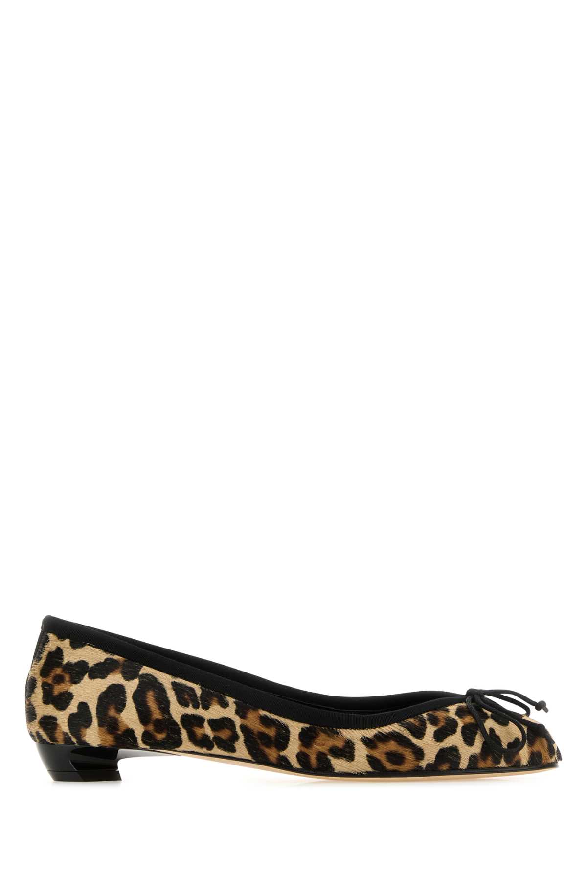 Shop Alexander Mcqueen Printed Calf-hair Armadillo Ballerinas In Leopardblack