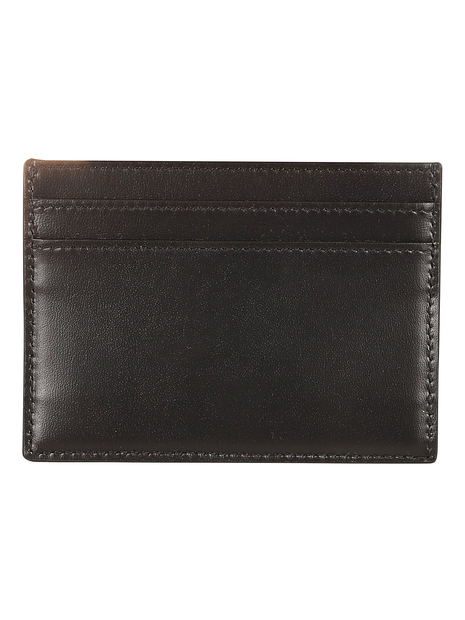 Shop Saint Laurent Initials Side Logo Card Holder In Black