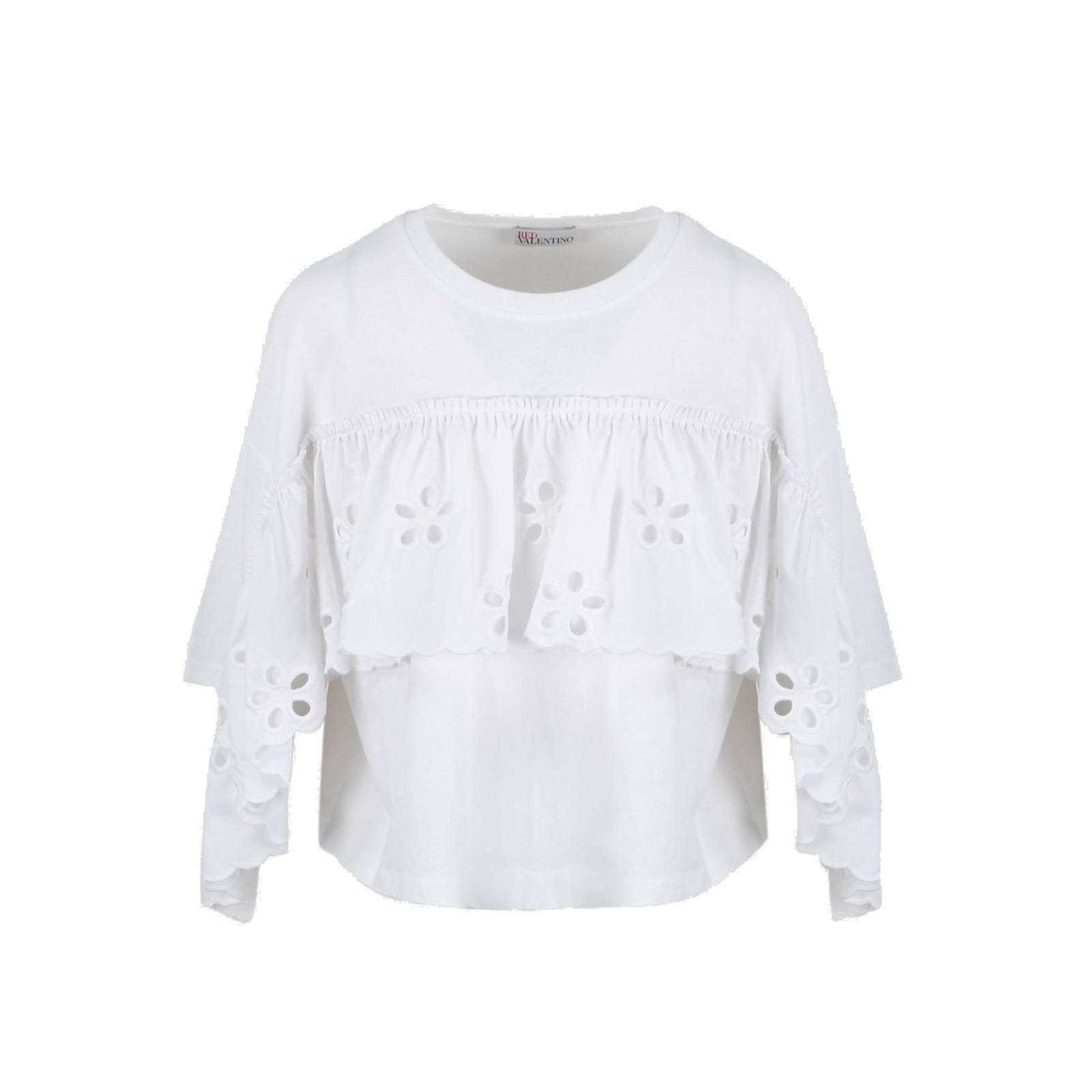 RED Valentino Red Embroidered Top