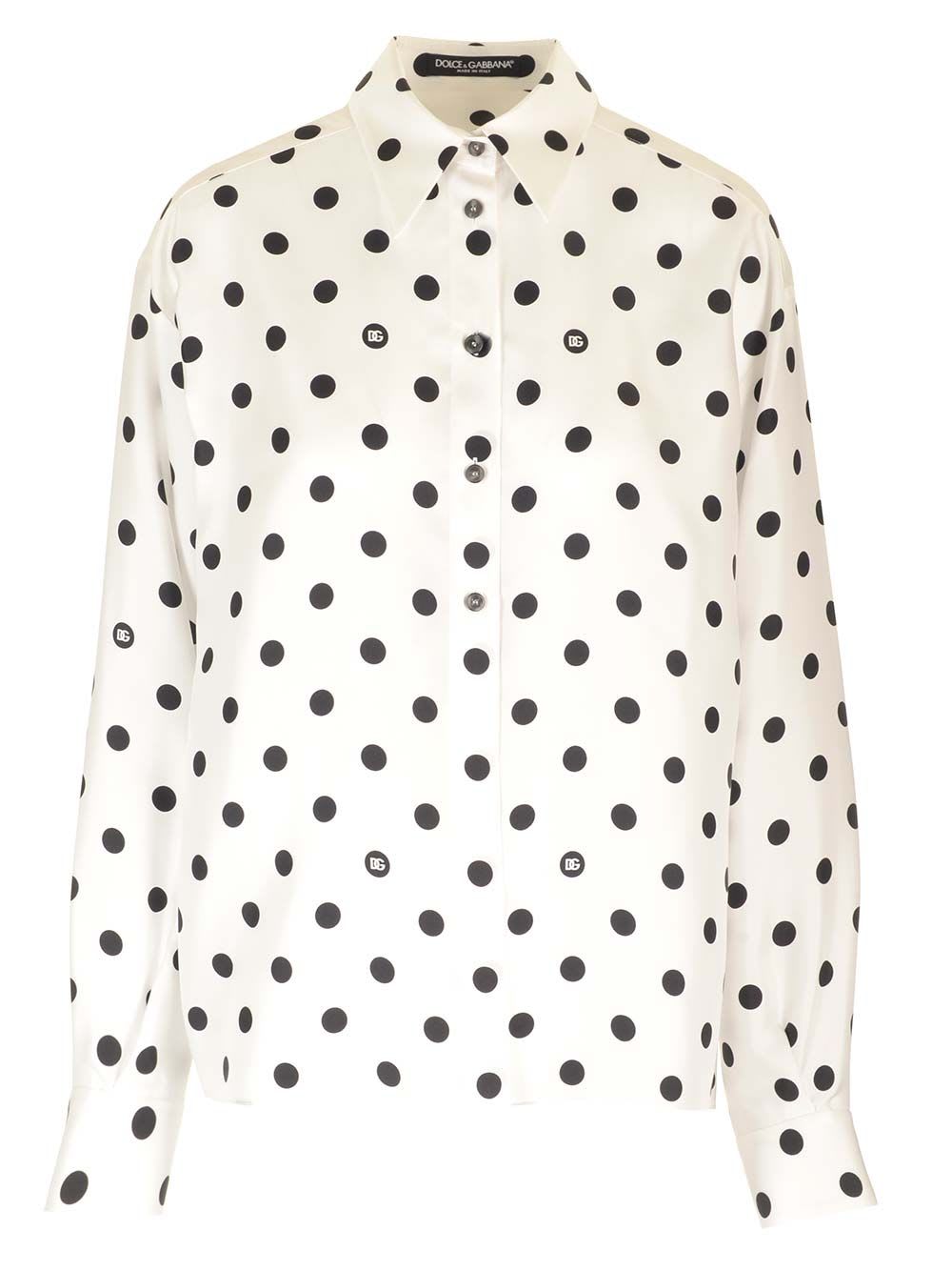 Shop Dolce & Gabbana Silk Twill And Poplin Shirt In White