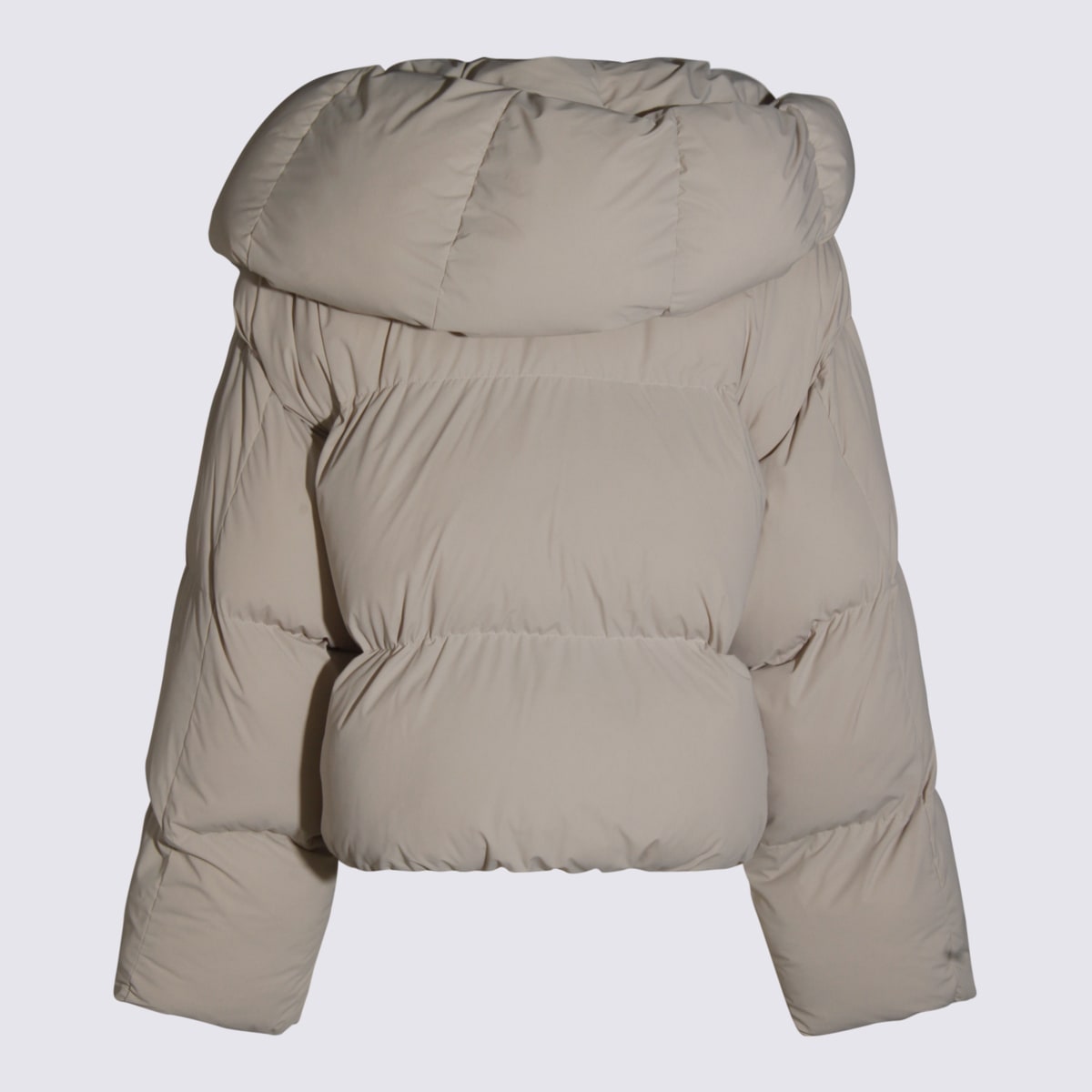 Diesel Beige Down Jacket In Gold