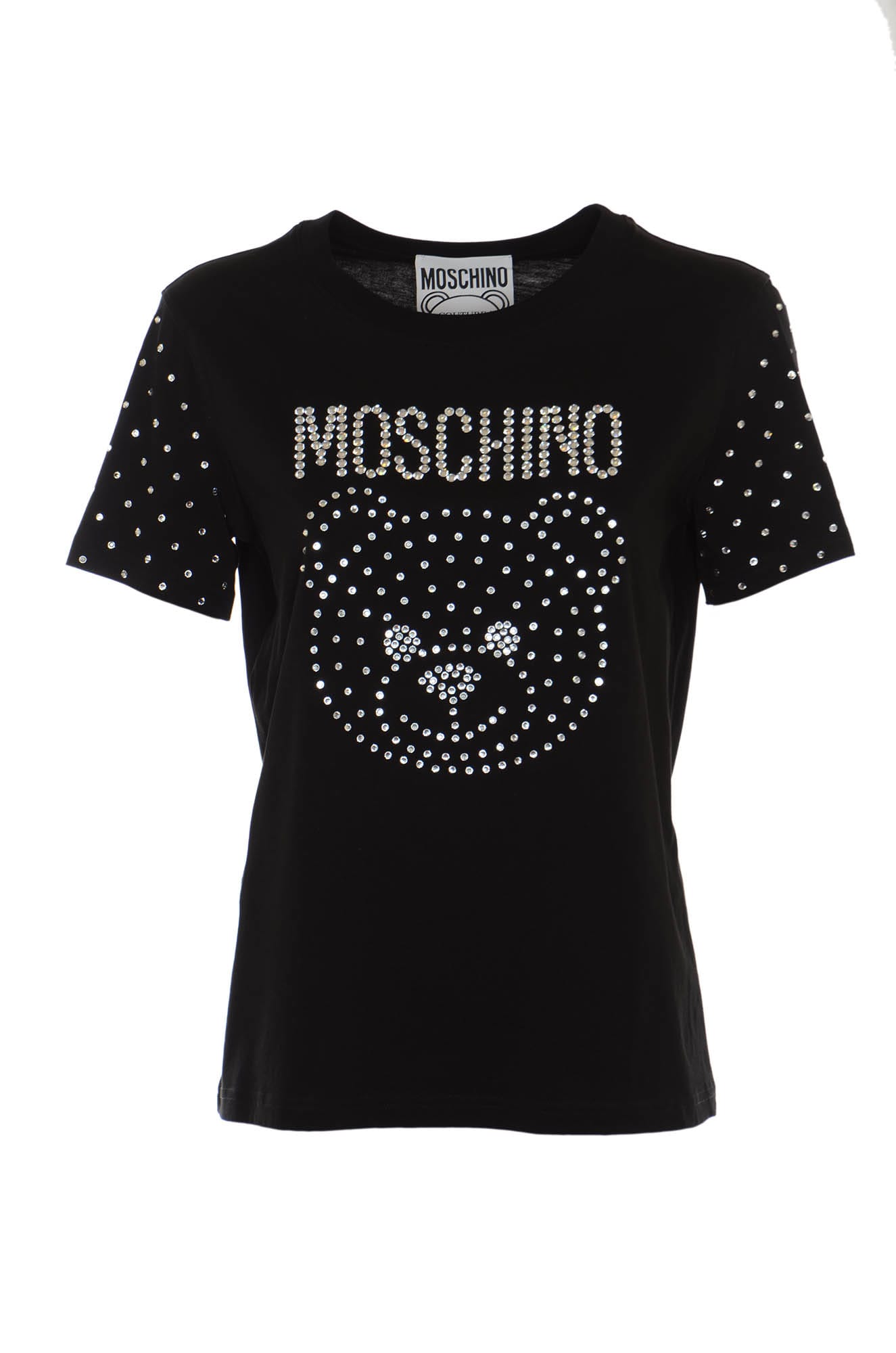 Moschino Crystal Embellished Logo T-shirt