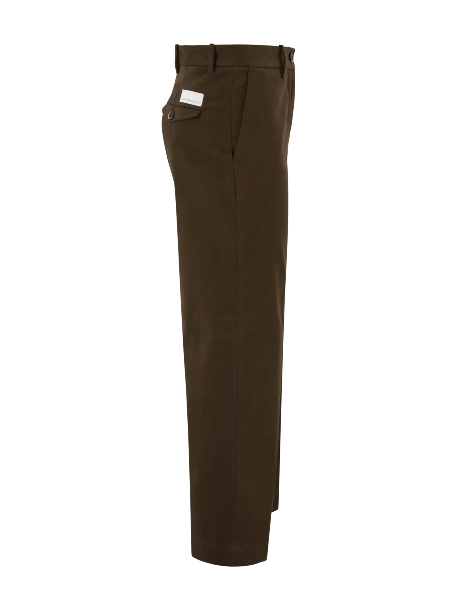 Nine In The Morning Mid-rise Trousers In Brown