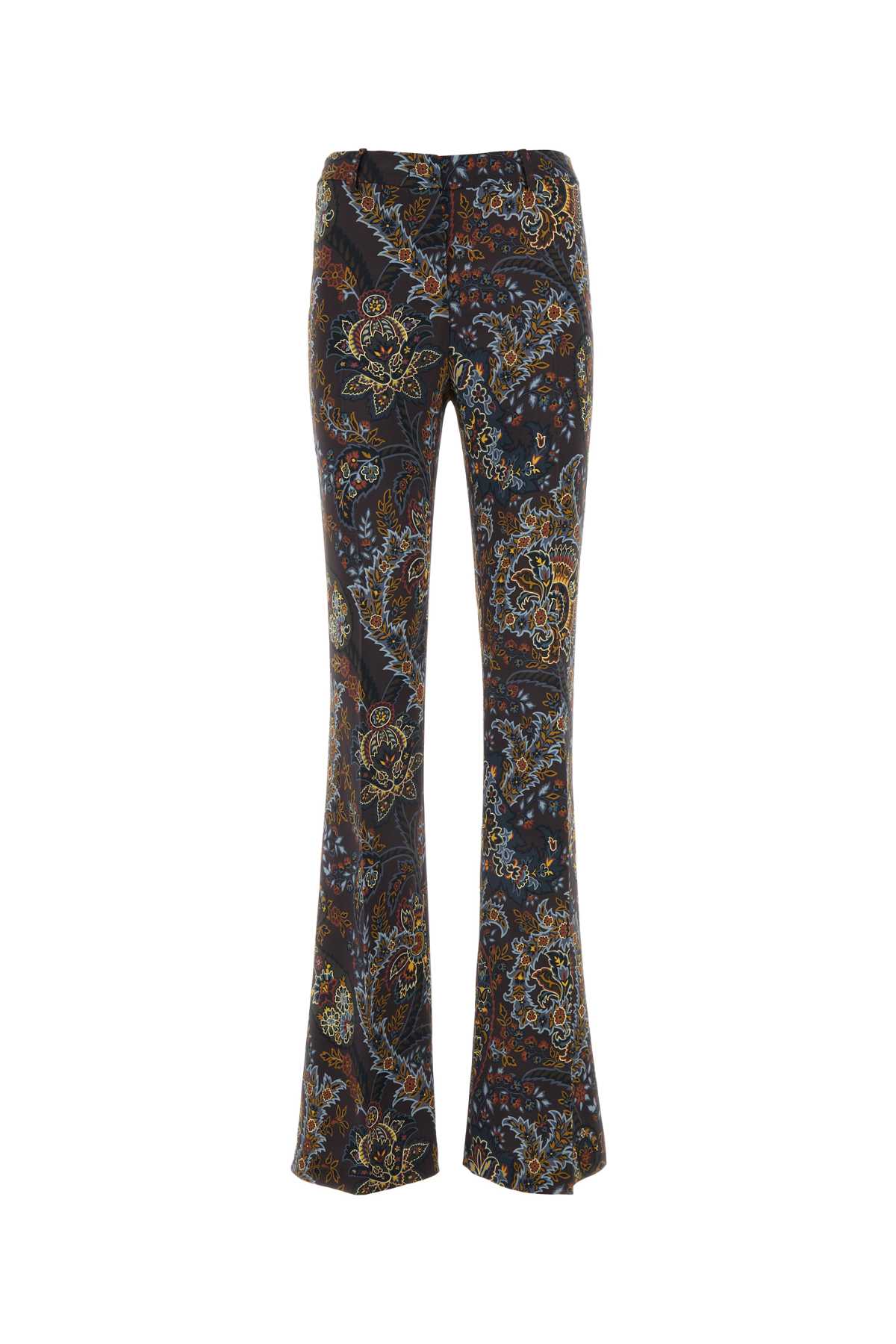 Shop Etro Printed Stretch Viscose Pant In X0810