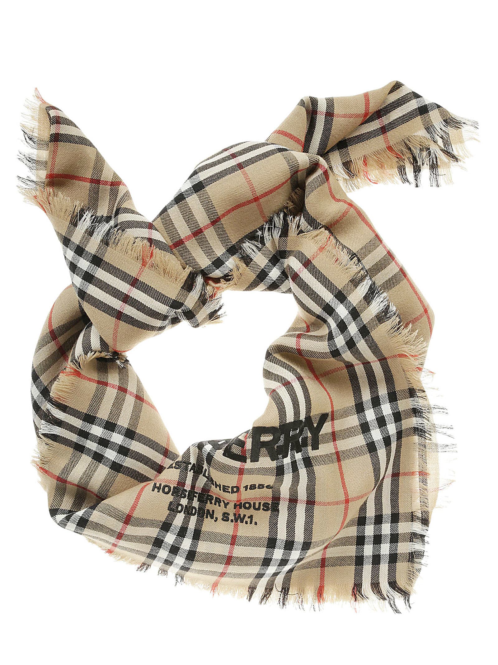 Burberry Burberry Embroidered Logo Scarf - 11014567 | italist