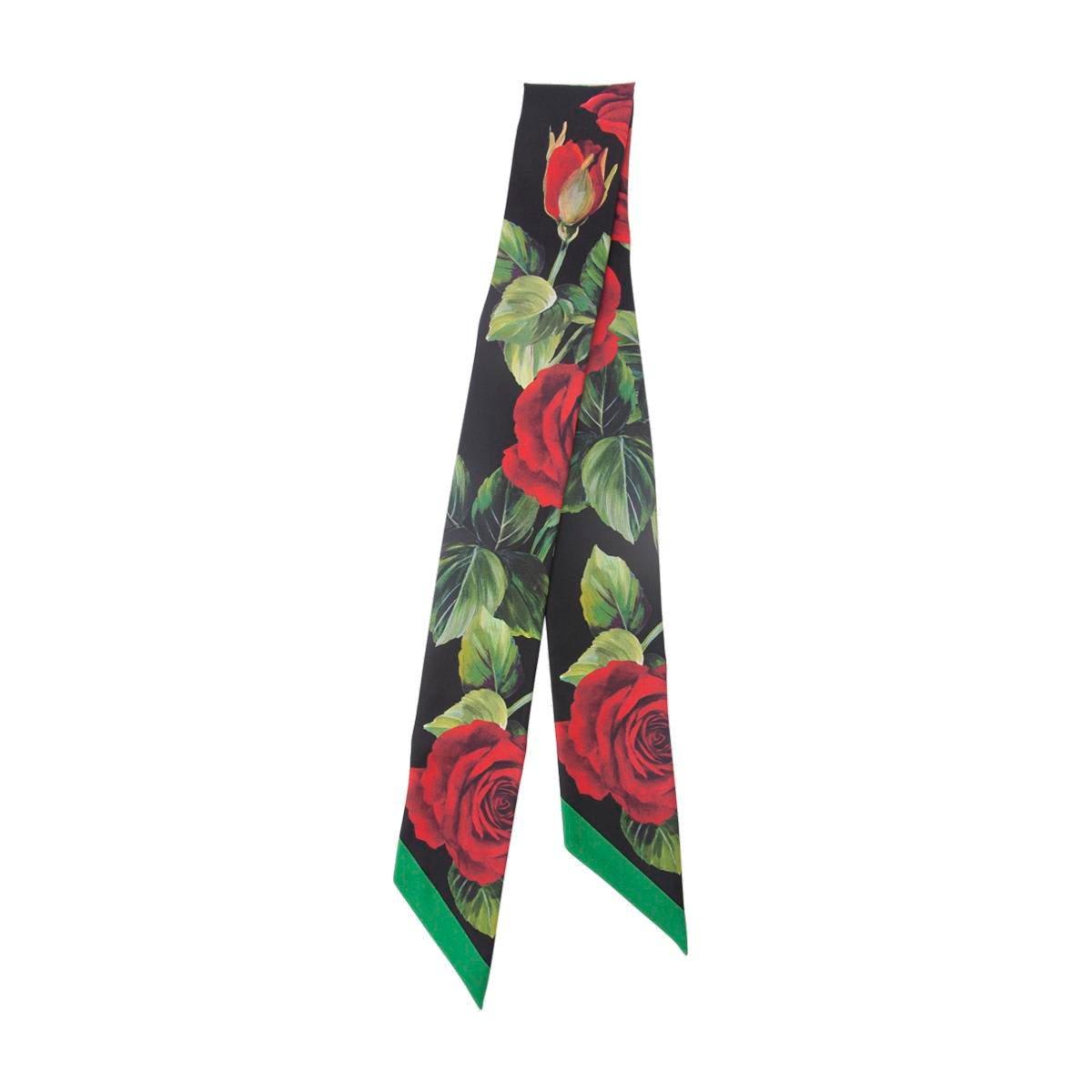 Dolce & Gabbana Floral-printed Pointed Tip Scarf
